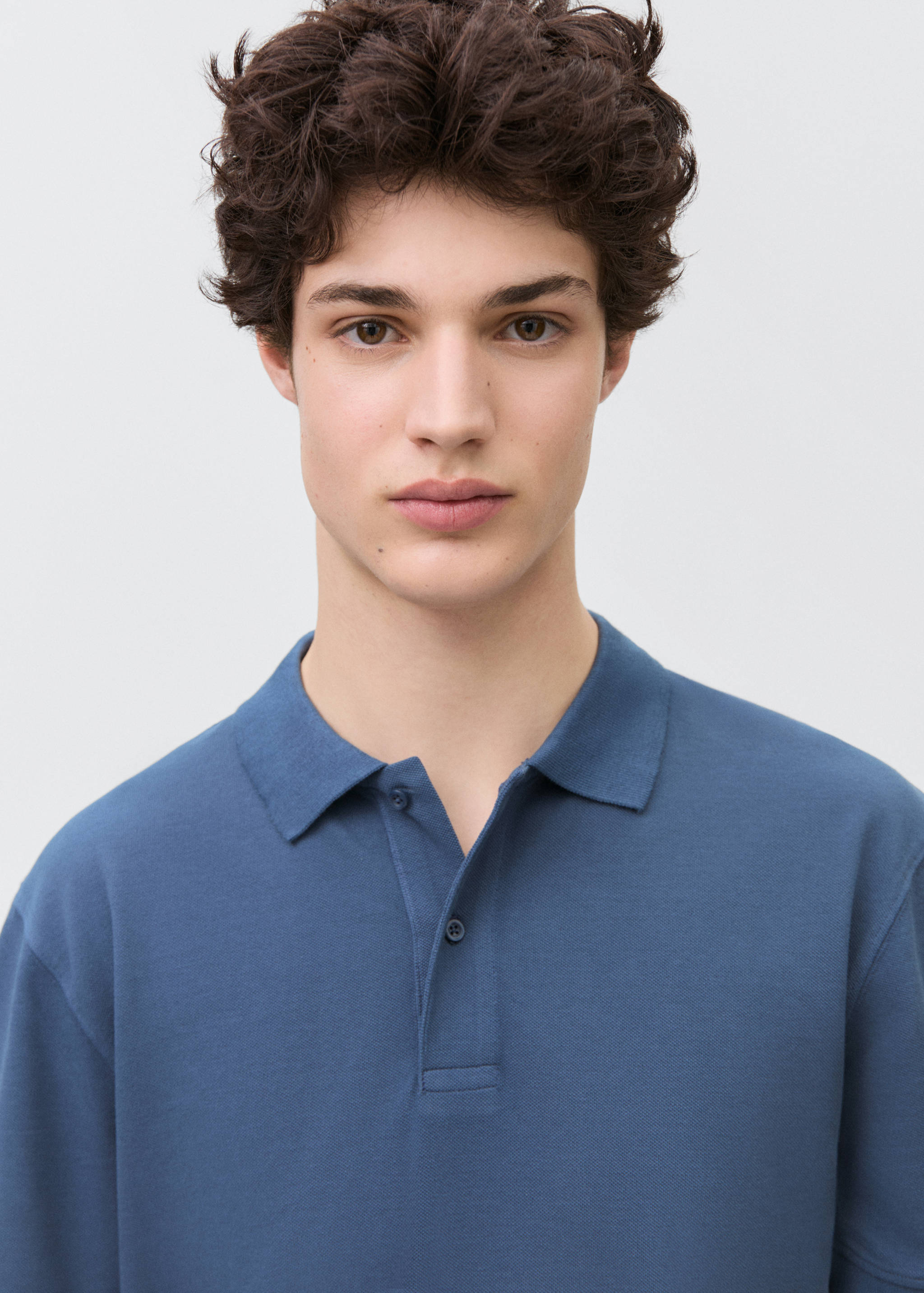 Cotton piqué polo shirt - Details of the article 1