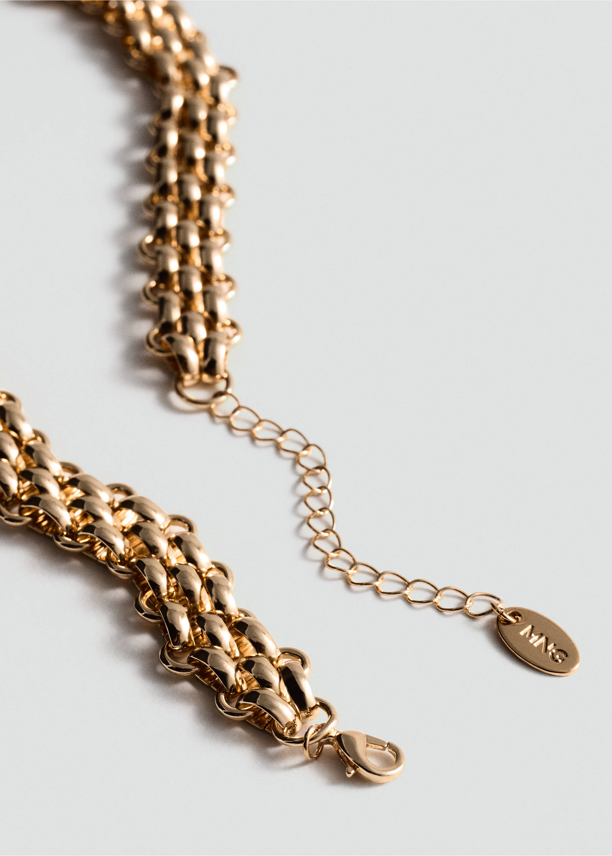 Link chain necklace - Medium plane, Gold. Ref: 87061059-00.