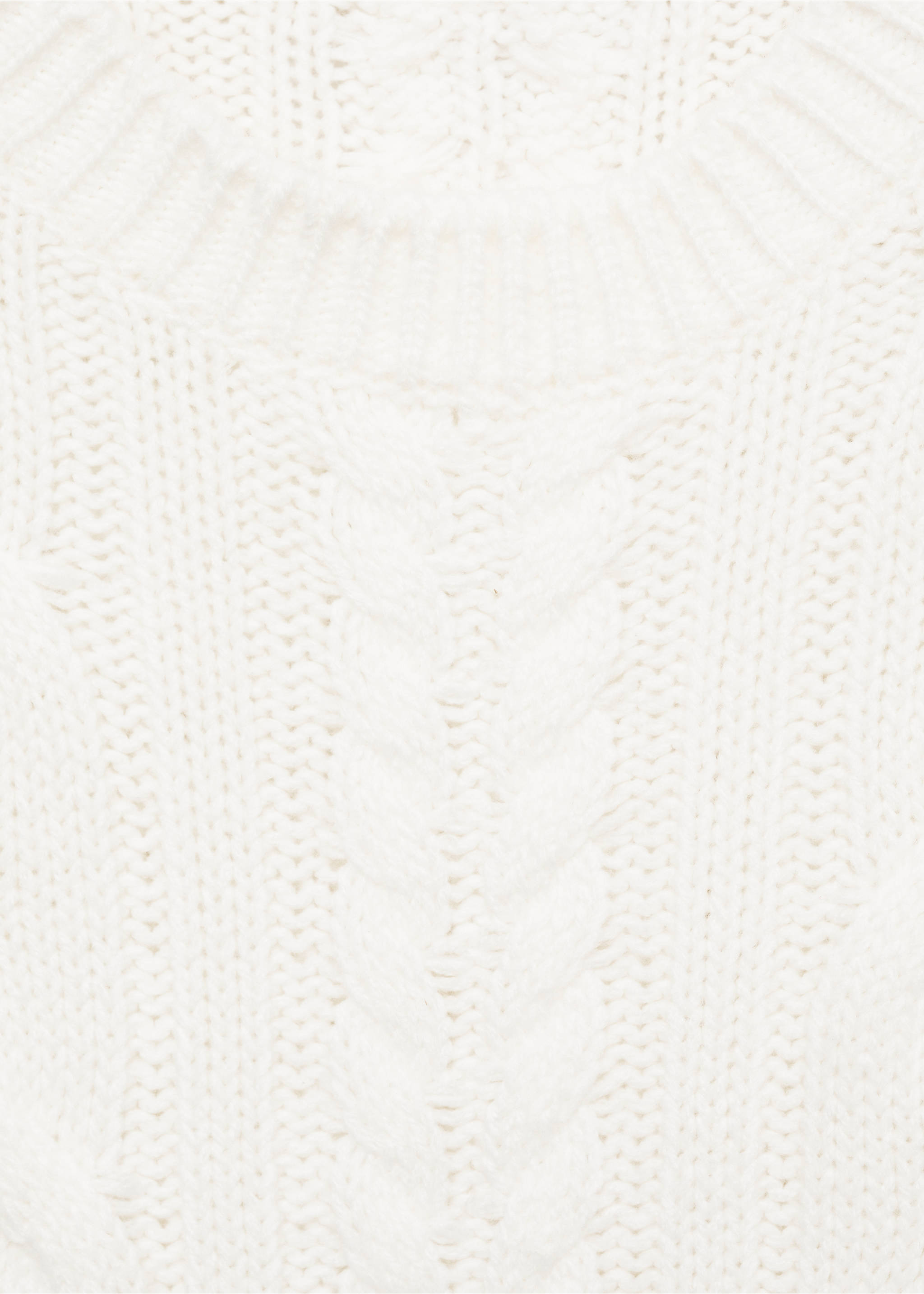 Pullover mit Zopfmuster - Detail des Artikels 8, Cremeweiß. Ref: 87061514-00.