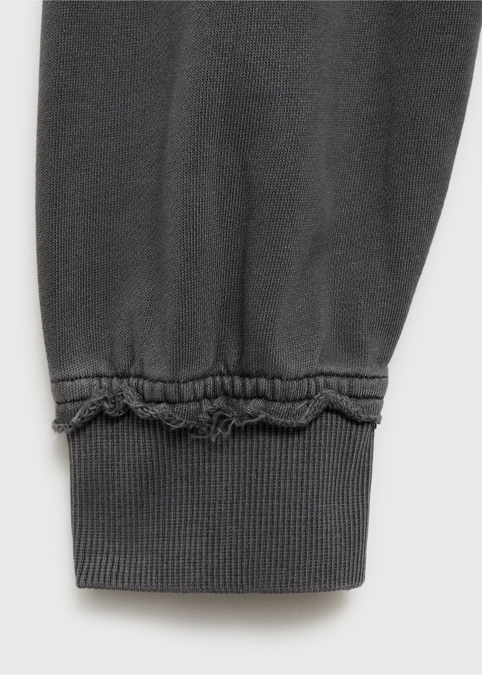 Distressed-effect sweatshirt - Details of the article 0, Charcoal. Ref: 87061515-00.
