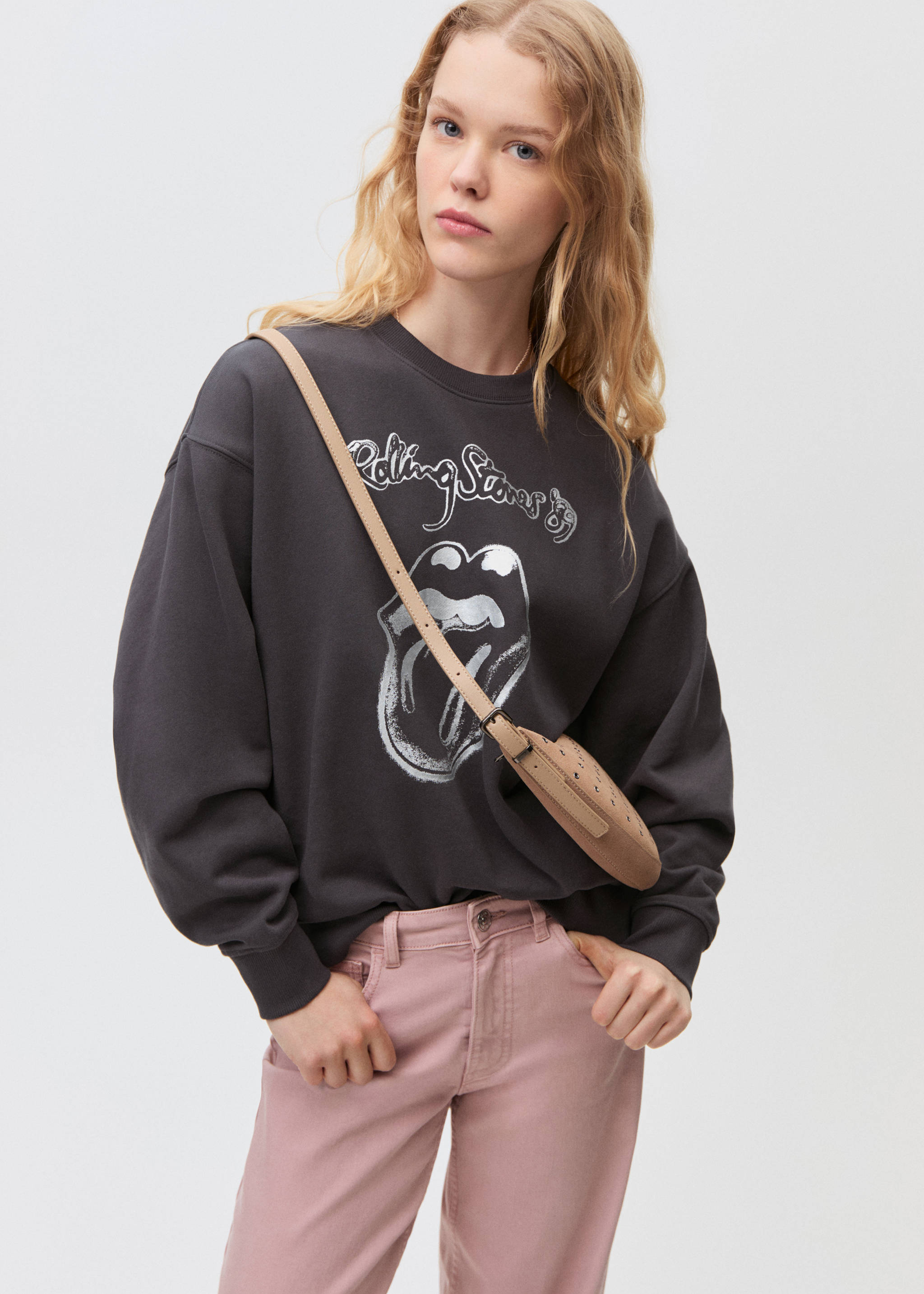 Rolling’s cotton sweatshirt - Medium plane, Charcoal. Ref: 87061516-00.