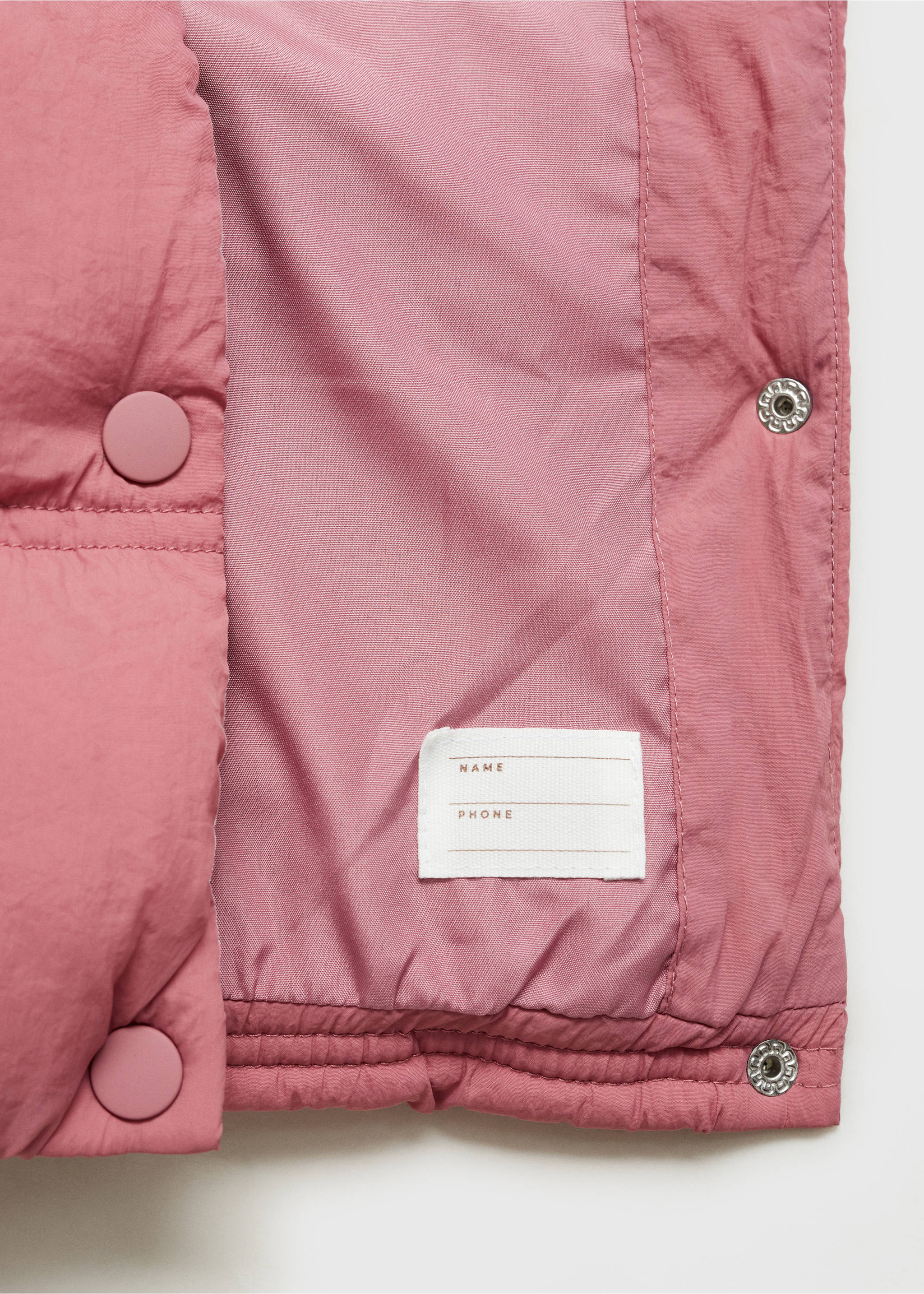 Steppweste mit Kapuze - Detail des Artikels 0, Rosa. Ref: 87062024-00.