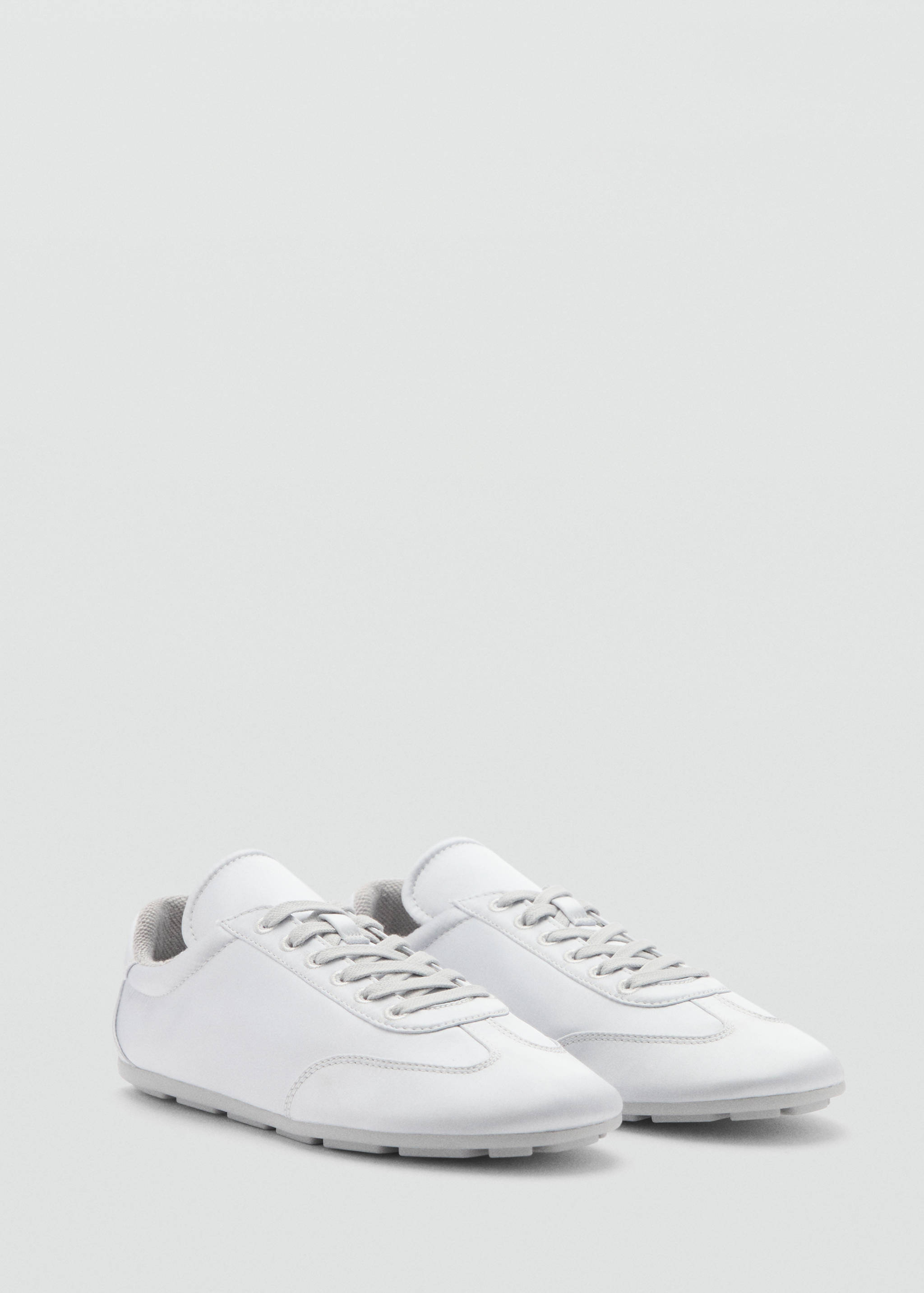 Satin lace-up trainers - Medium plane