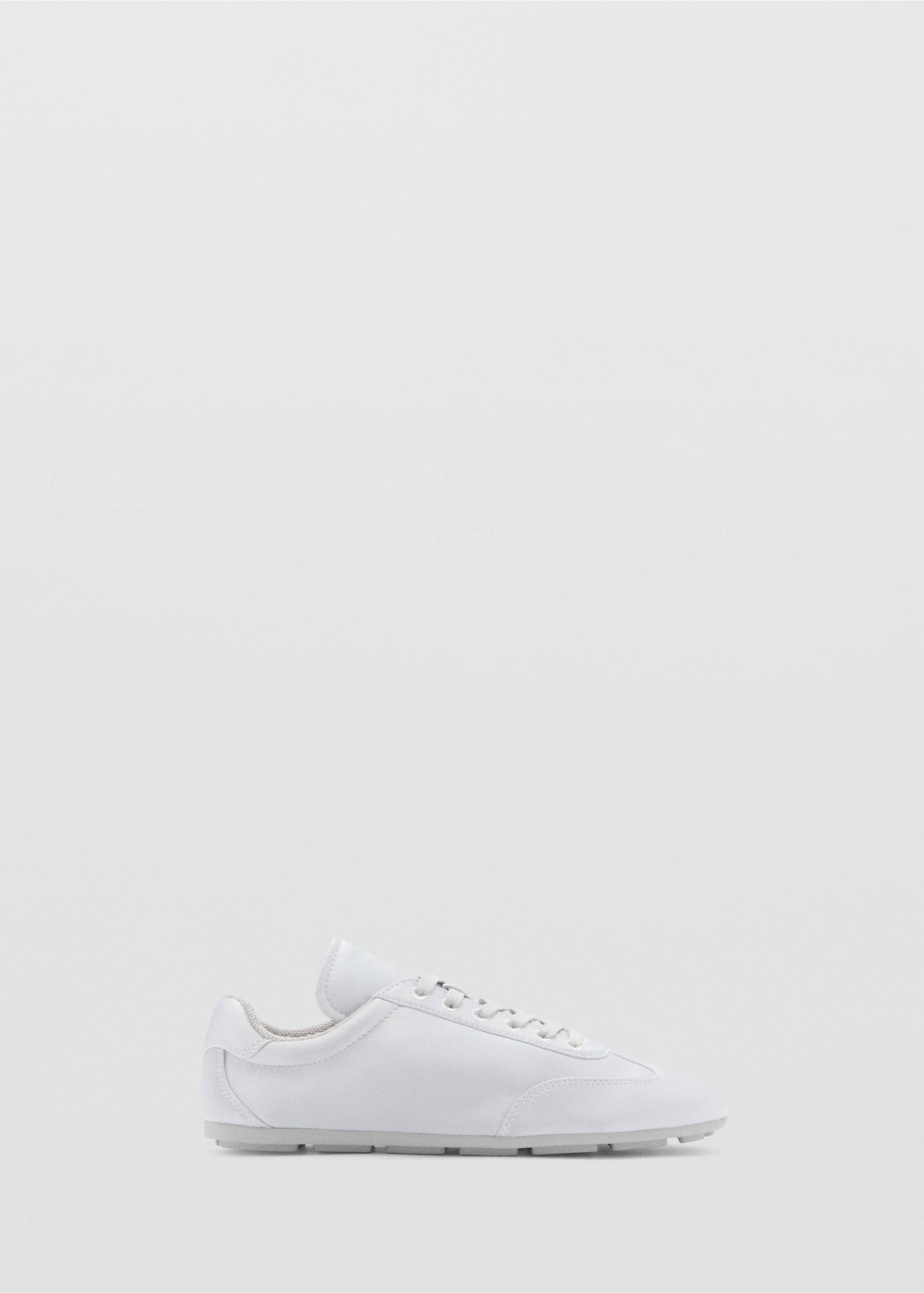 Satin lace-up trainers - Article without model, Silver. Ref: 87062533-00.