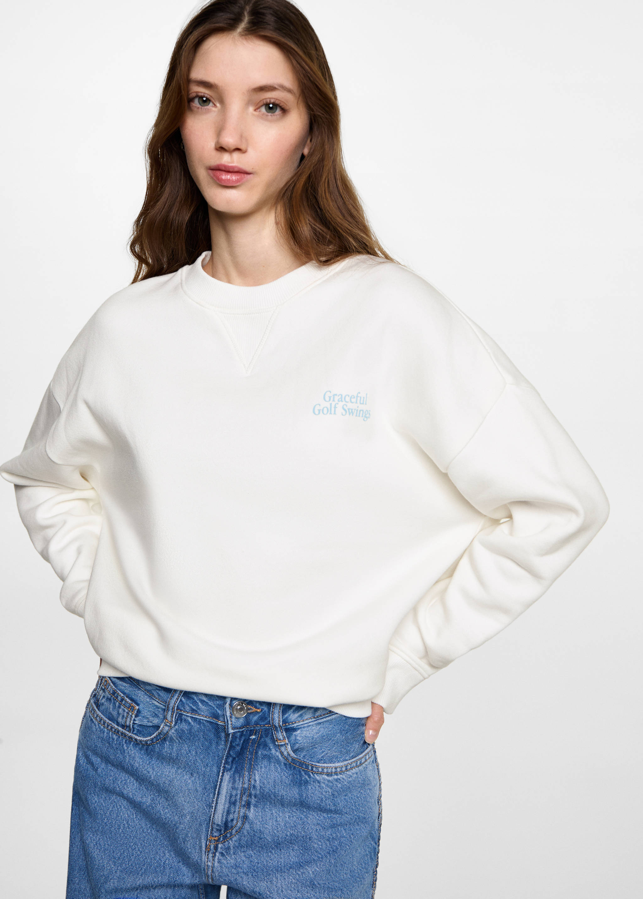 Message cotton sweatshirt - Medium plane