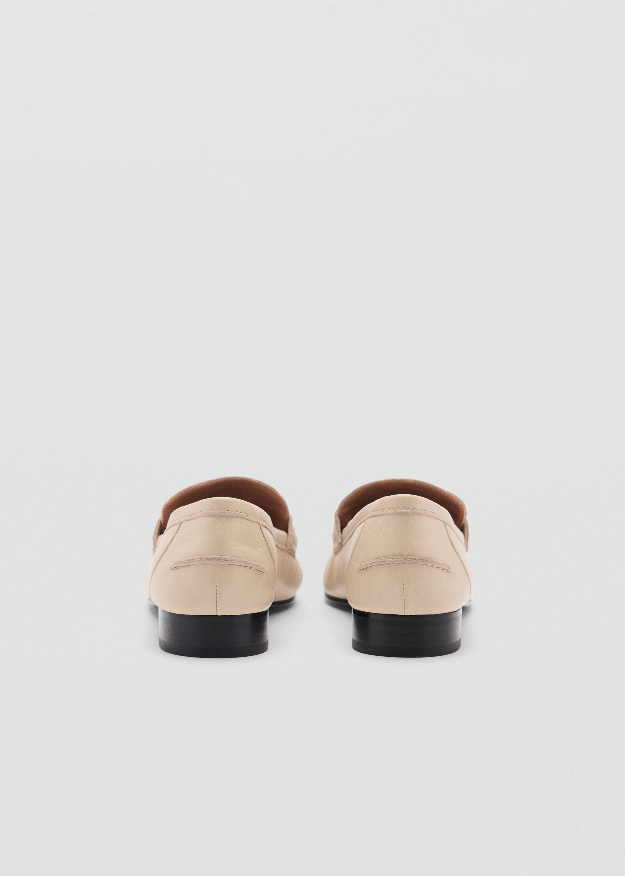Leather moccasins with tassels - Details of the article 1, Beige. Ref: 87062888-00.