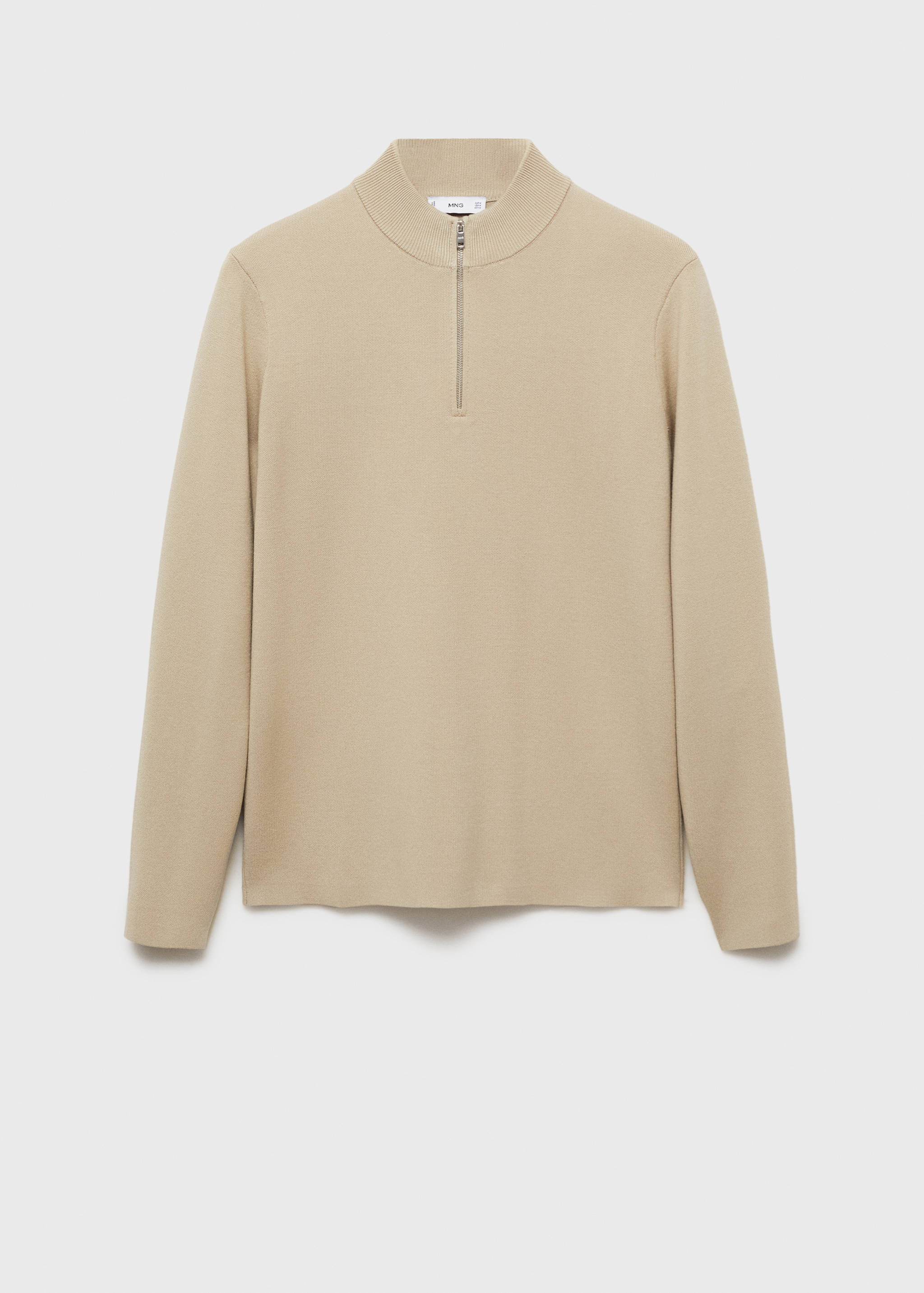 Perkins-neck sweater with zipper - Article without model