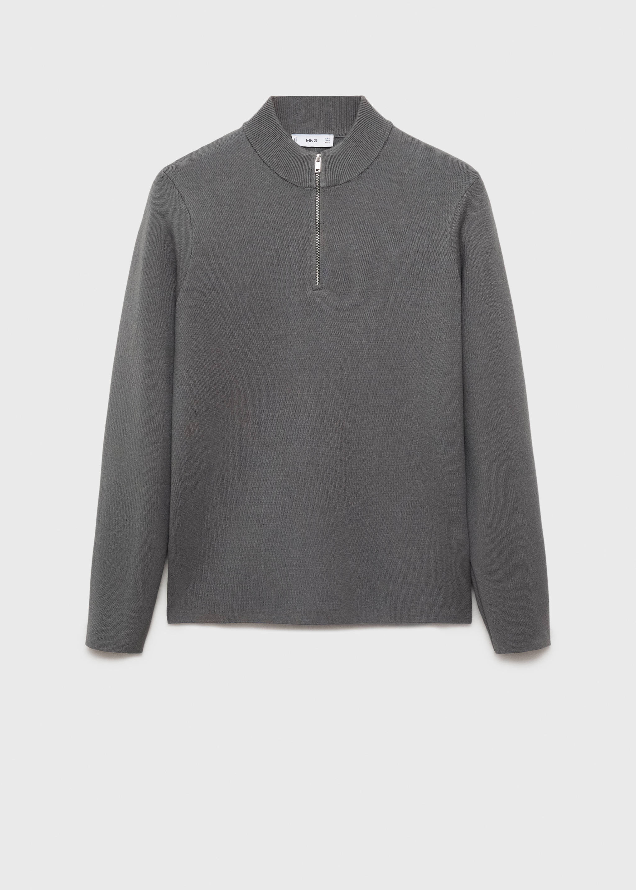 Perkins-neck sweater with zip - Article without model