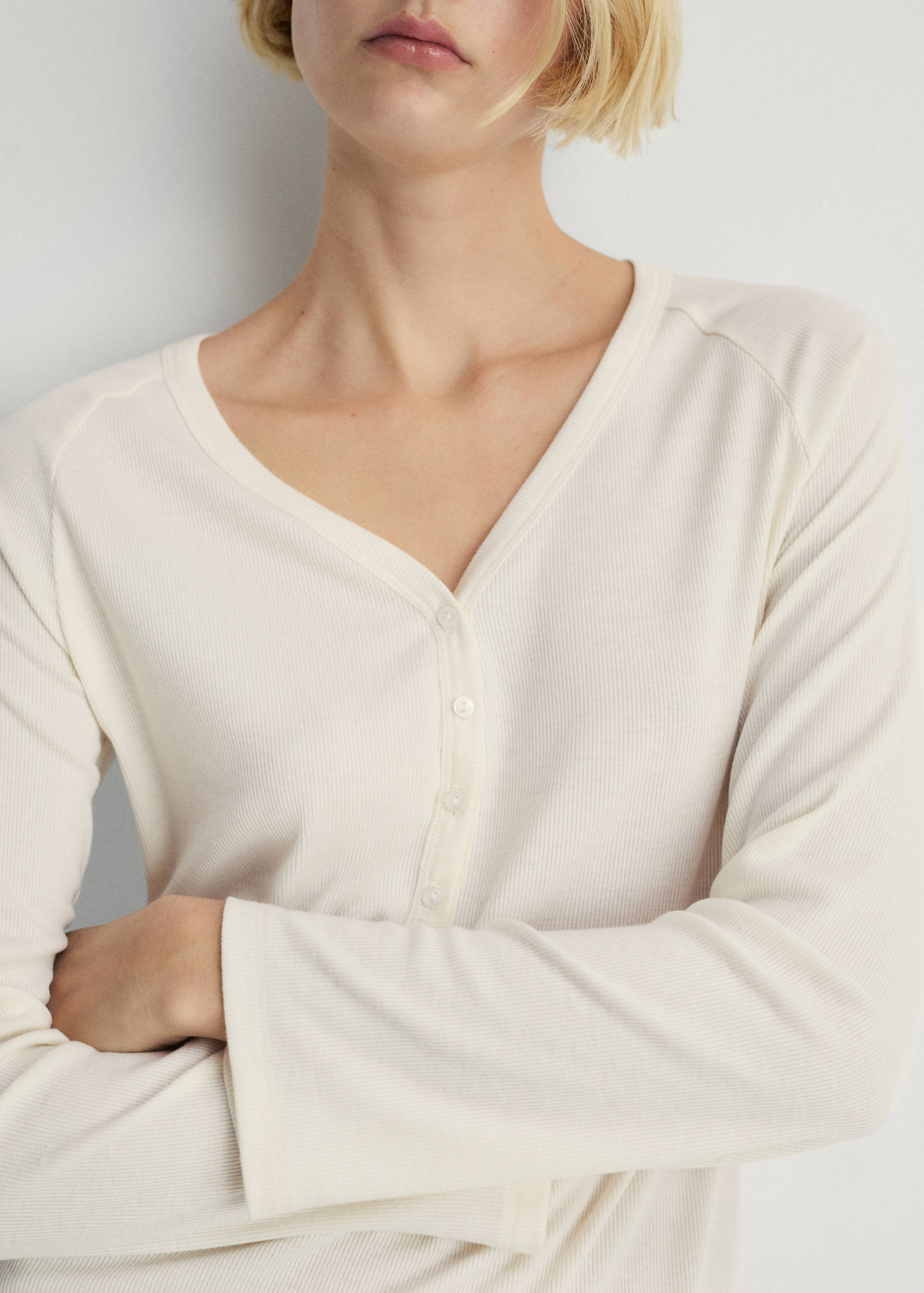 Rib-knit nightgown - Details of the article 6