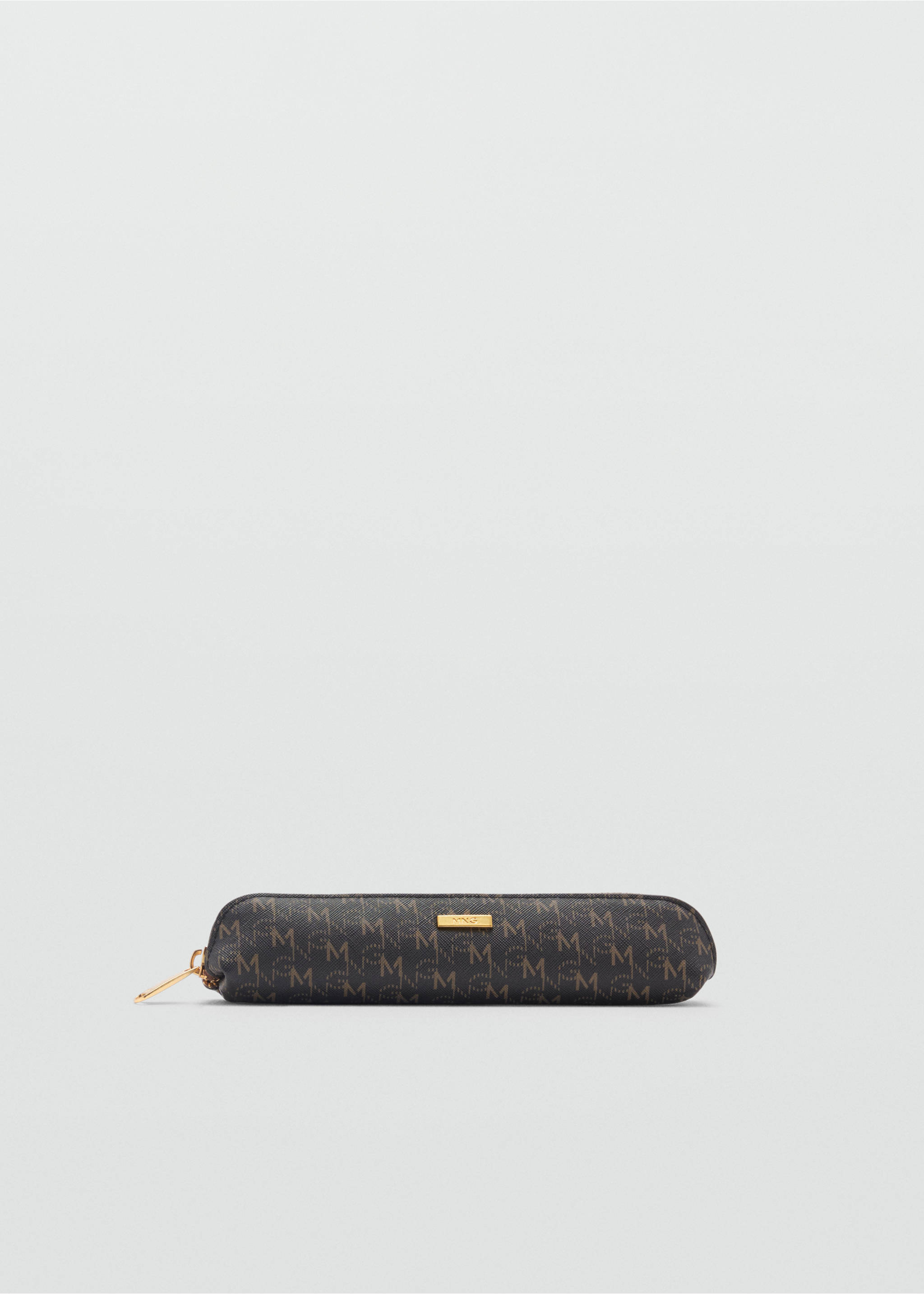Zip case with printed logo - Article without model, Brown. Ref: 87062895-00.