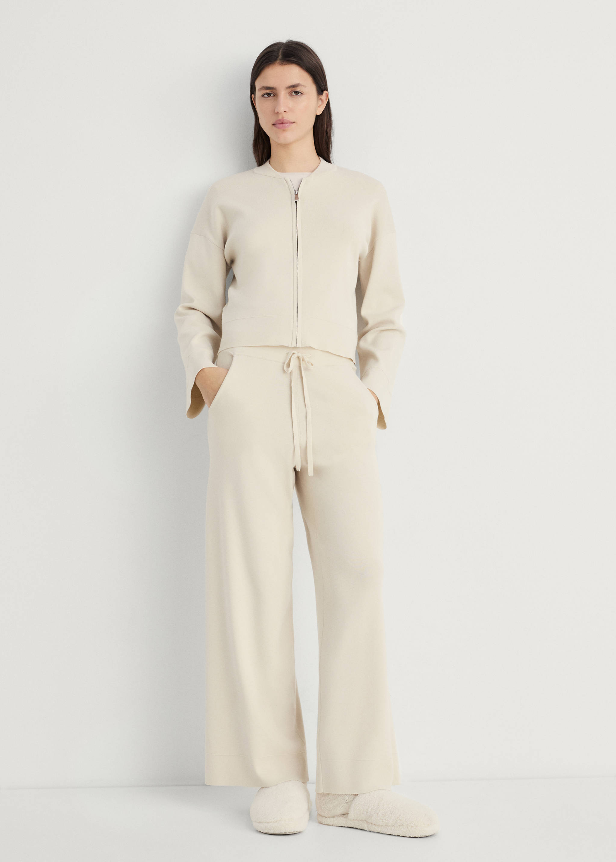 Gerippte Zip-Jacke - Allgemeine Ansicht