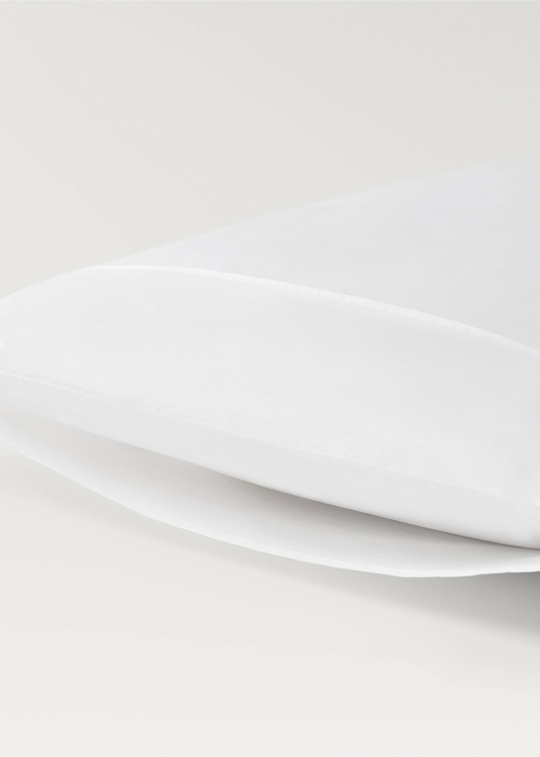 Deux taies d'oreiller percale de coton 300 fils 50x75 cm - Détail de l'article 2, Écru. Ref: 87062899-00.