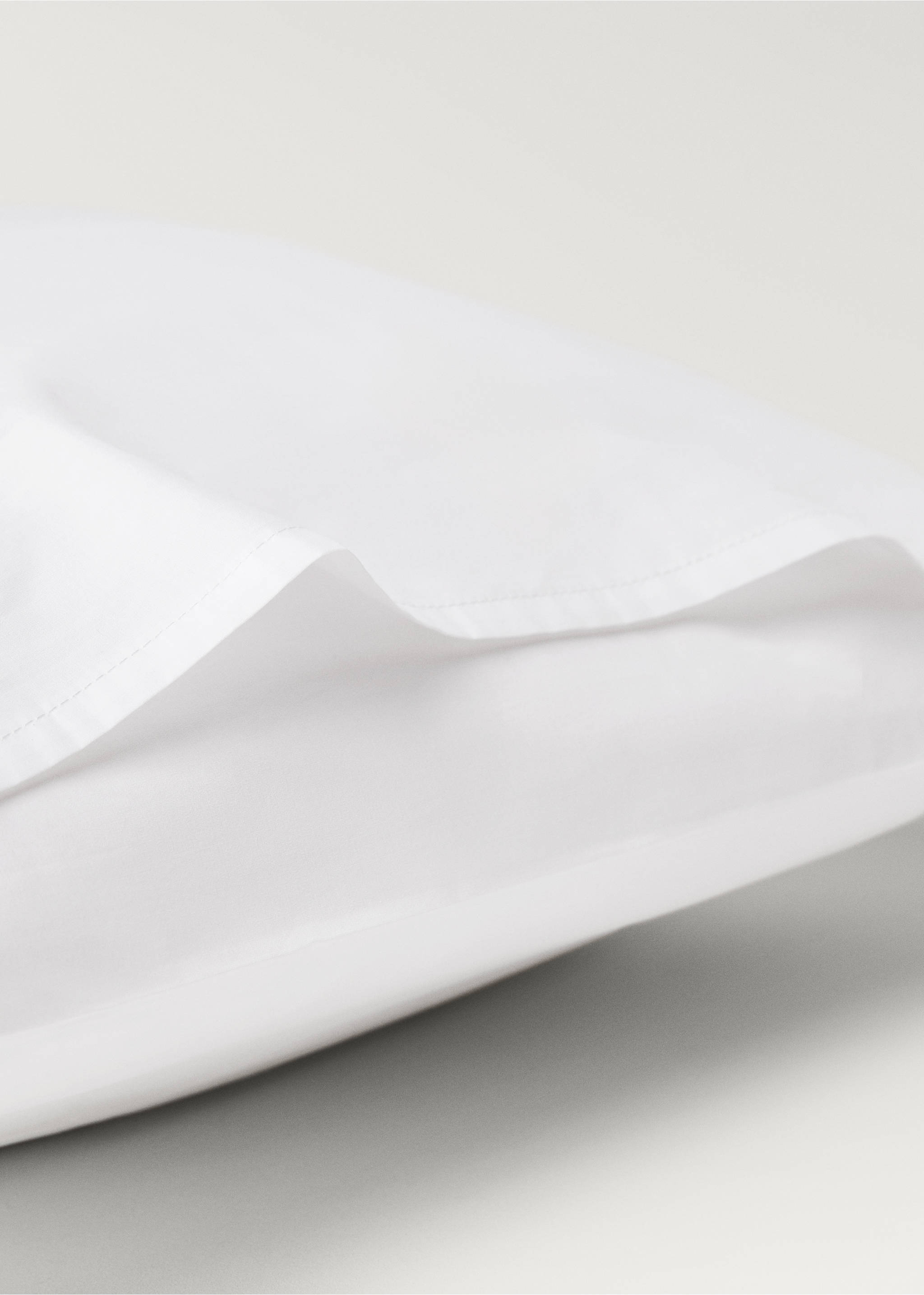 Deux taies d'oreiller percale de coton 300 fils 50x75 cm - Détail de l'article 3, Écru. Ref: 87062899-00.