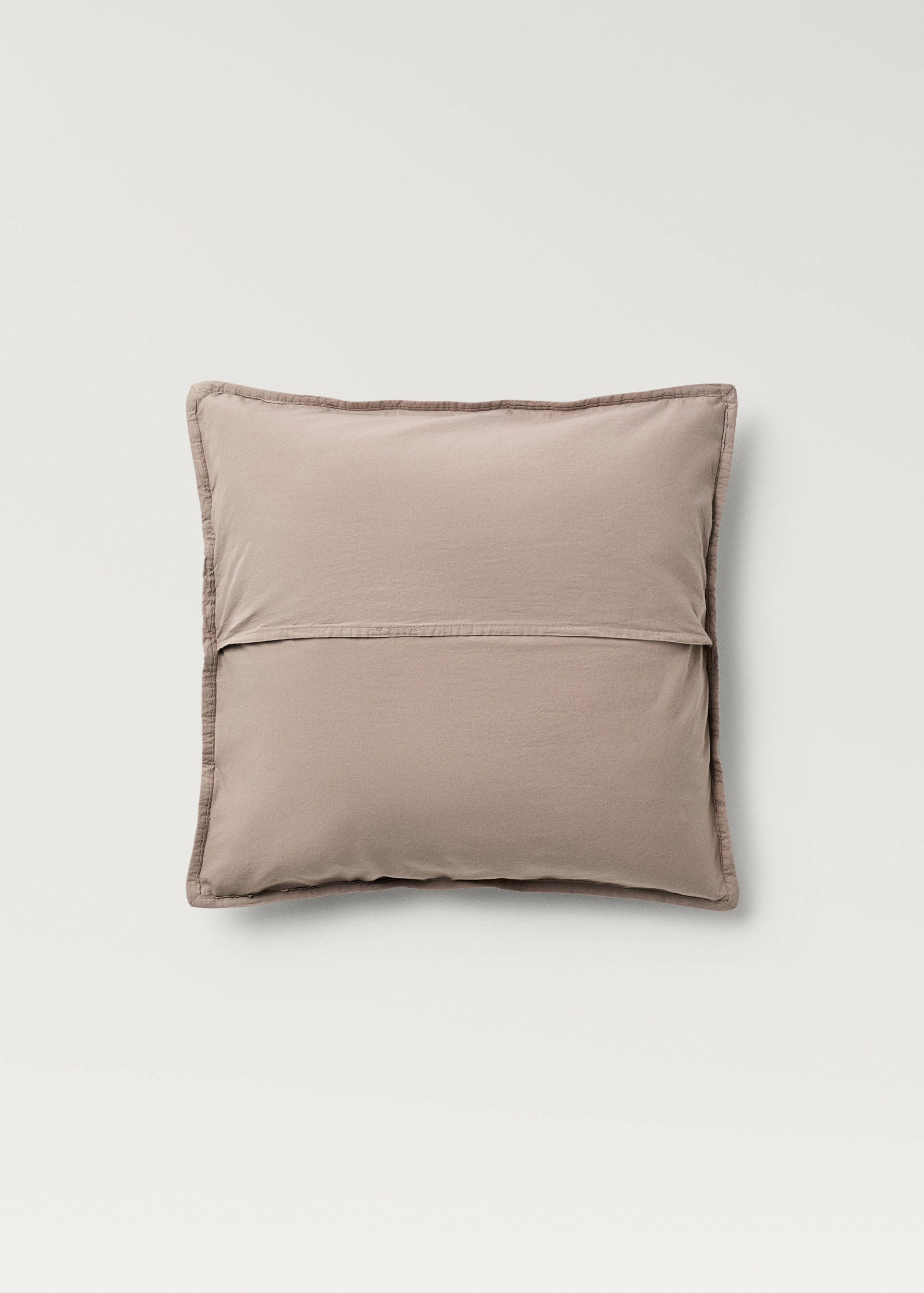 Cotton percale garment-dyed check cushion cover, 50x50 cm - Details of the article 1