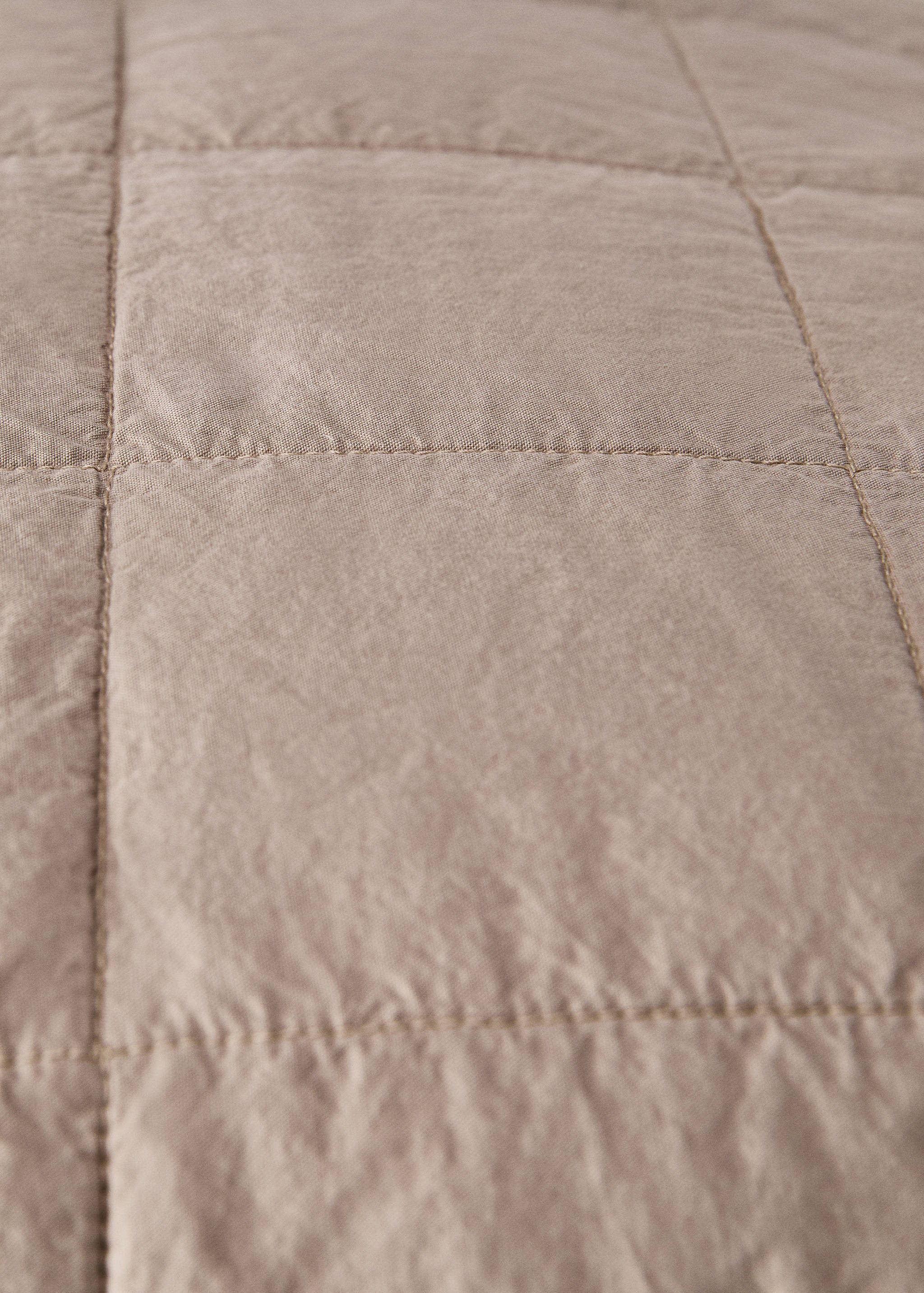 Cotton percale garment-dyed check cushion cover, 50x50 cm - Details of the article 2