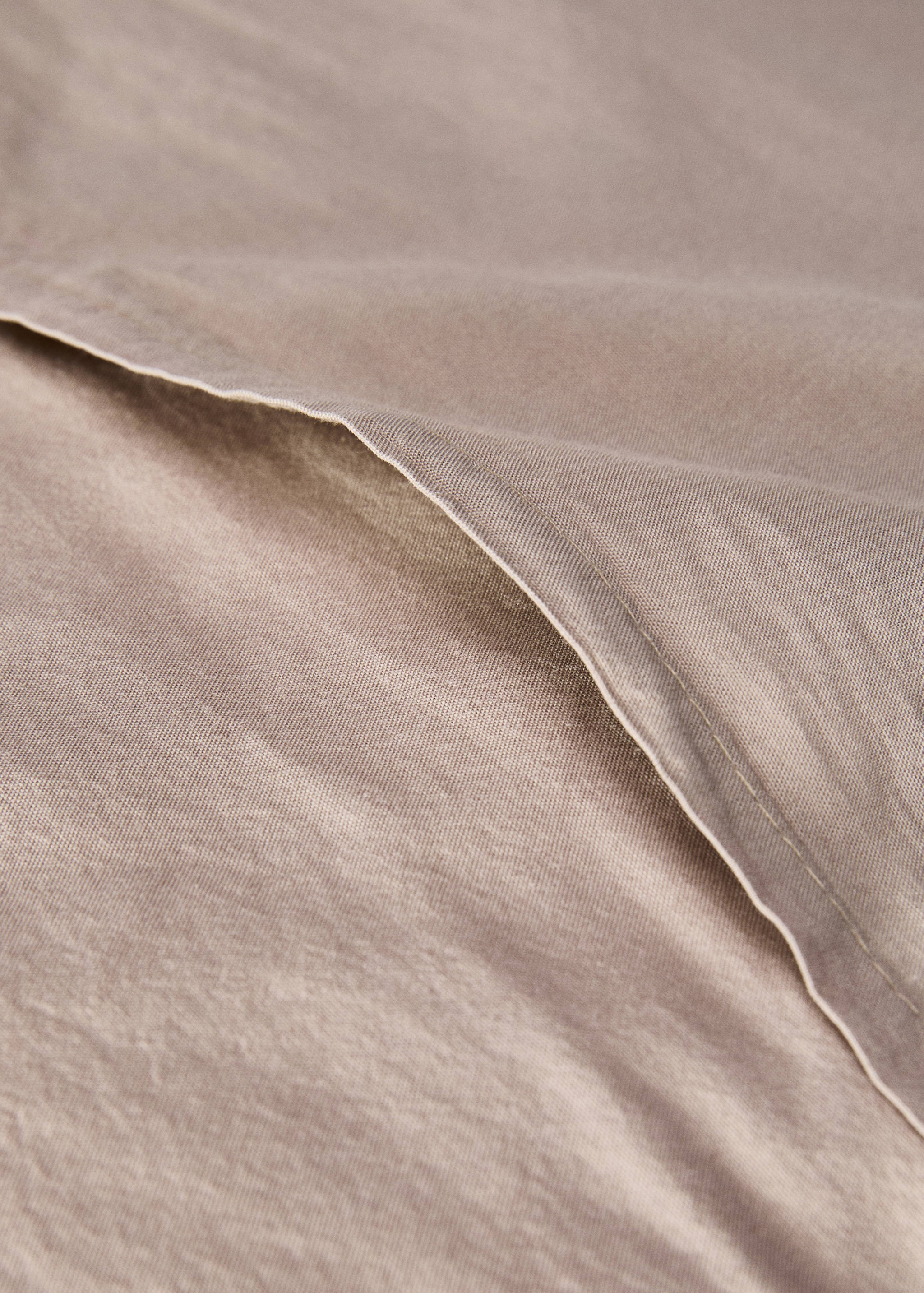Cotton percale garment-dyed check cushion cover, 50x50 cm - Details of the article 4