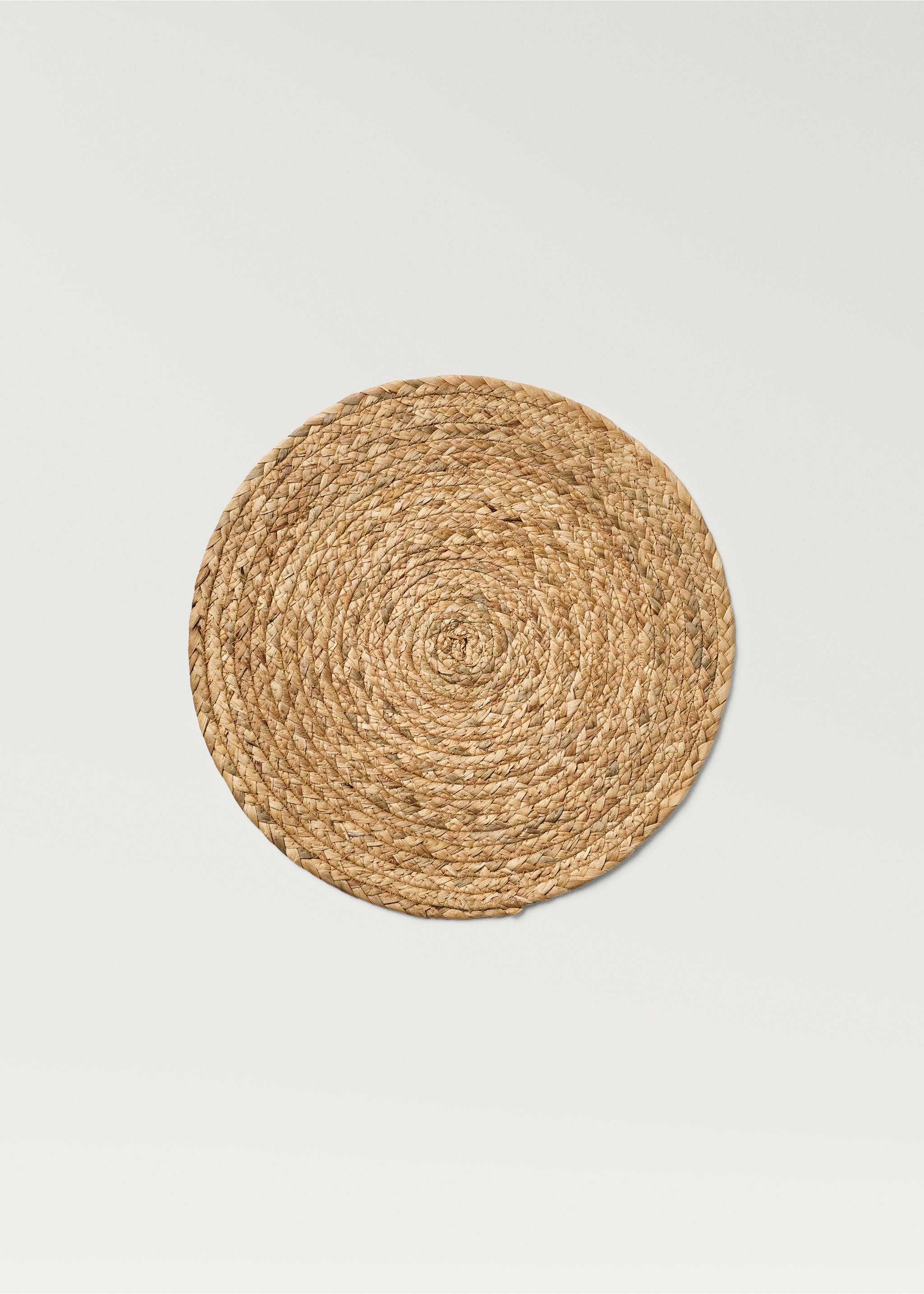 Natural fibre round tablecloth - Article without model, Blue. Ref: 87062947-00.