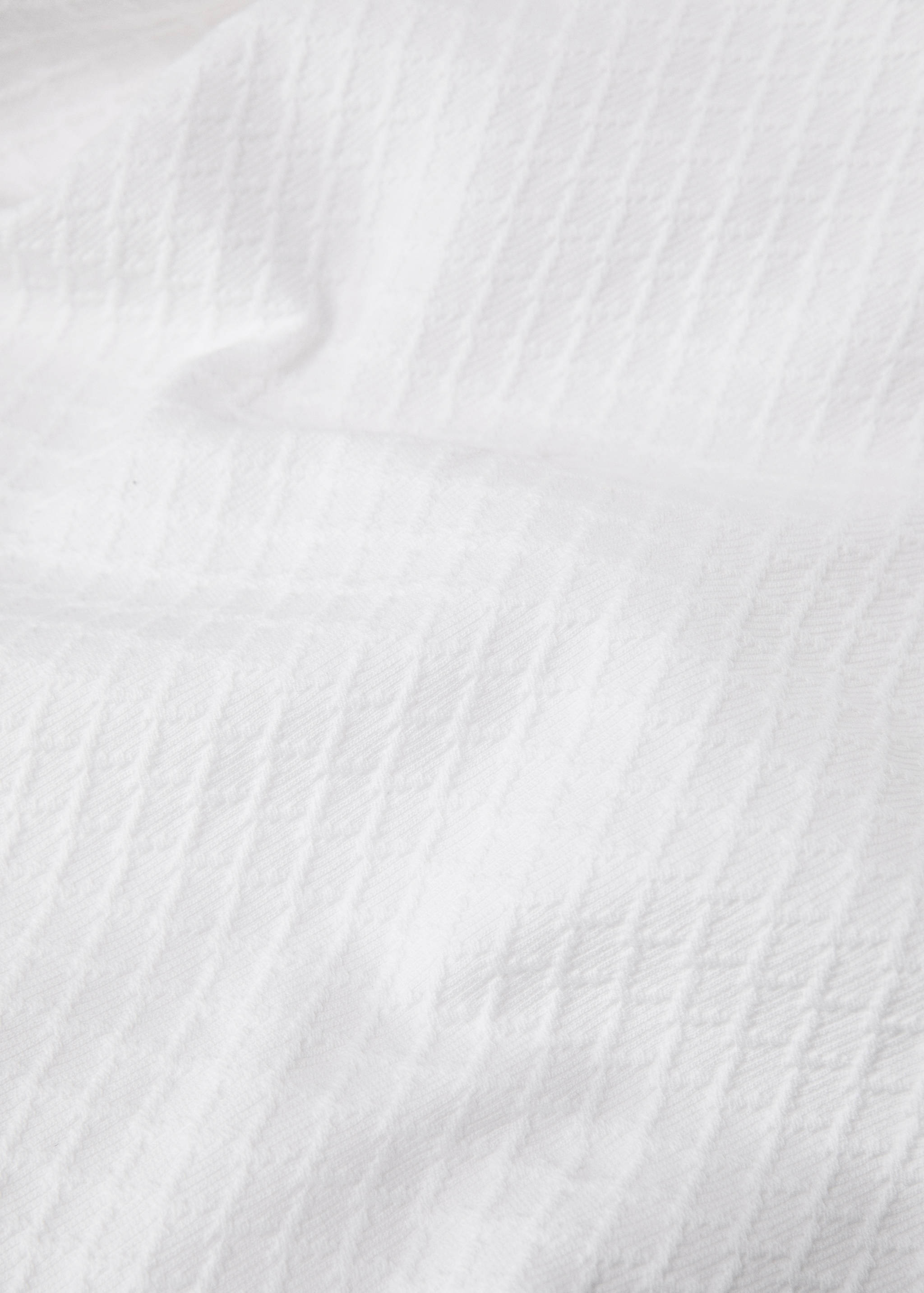 Sengeteppe i bomull jacquard med blondekant, seng 180/200 cm - Artikkeldetalj 2