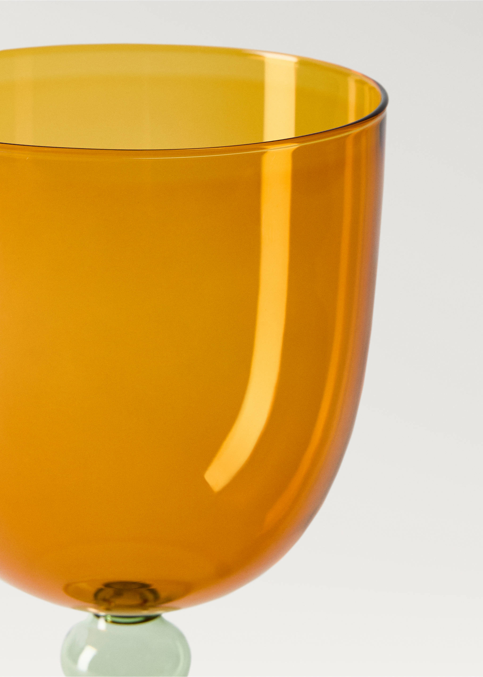 Borosilicate glass with two-tone design - Details of the article 1, Orange. Ref: 87062955-00.