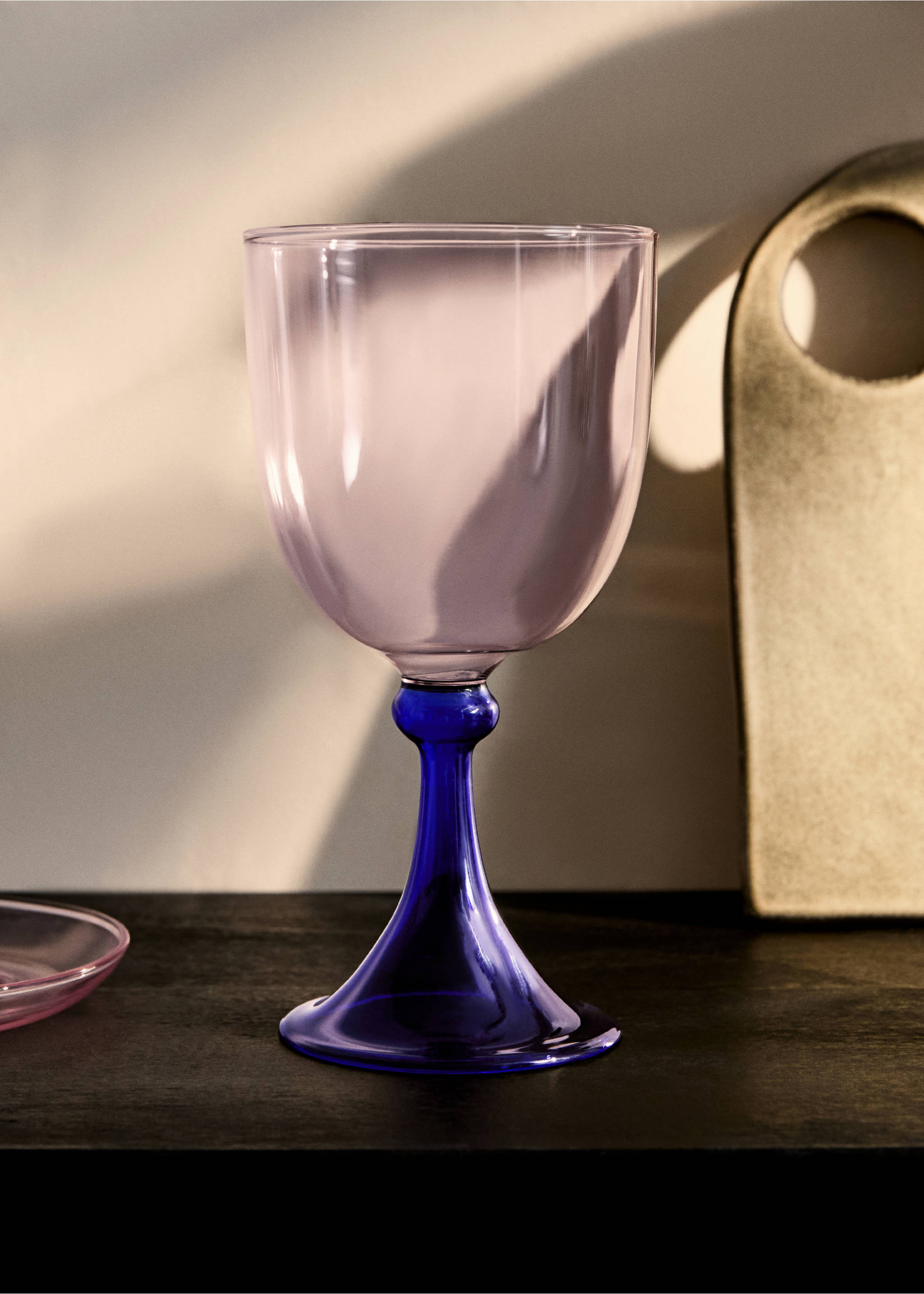 Borosilicate glass with two-tone design - General plane, Pink. Ref: 87062955-00.
