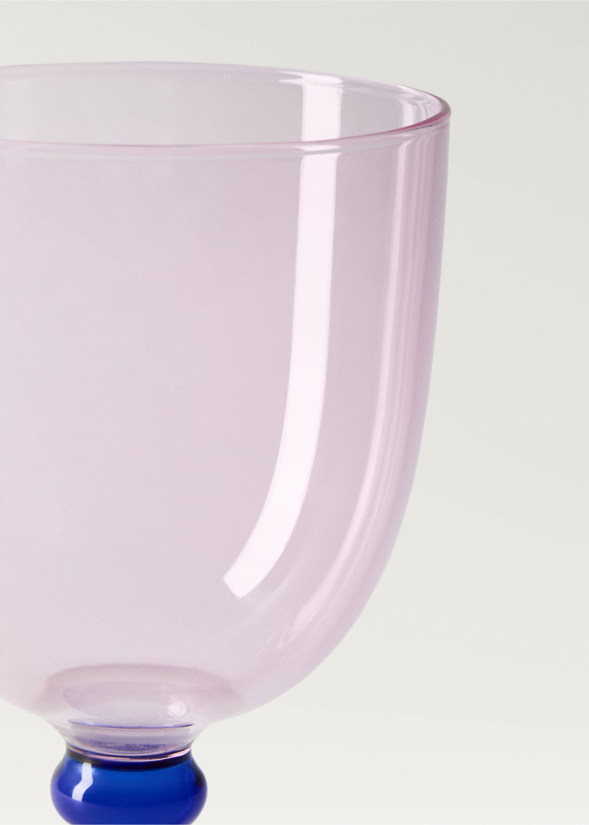 Borosilicate glass with two-tone design - Details of the article 1, Pink. Ref: 87062955-00.