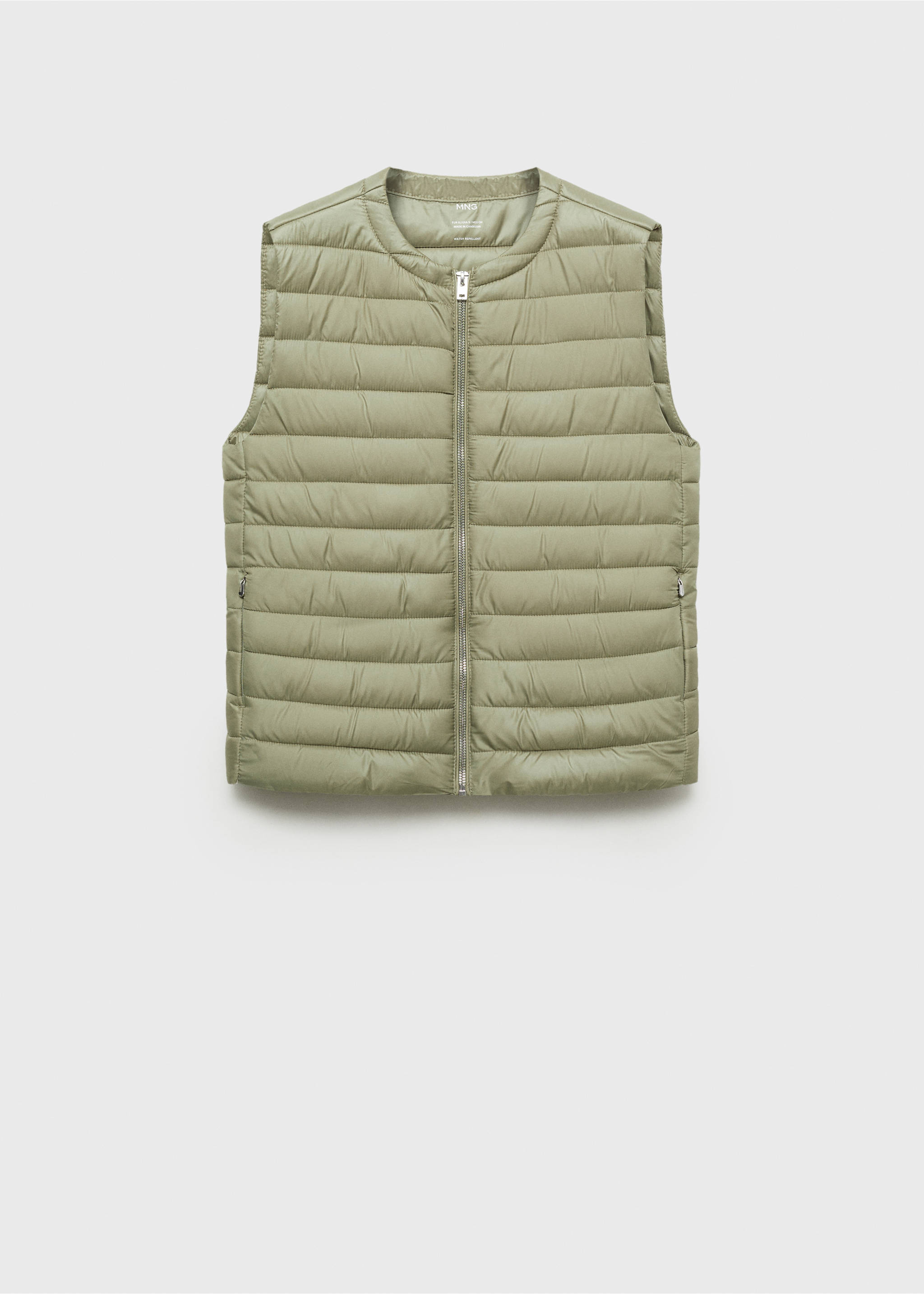 Gilet matelassé - Article sans modèle, Vert pastel. Ref: 87063269-00.