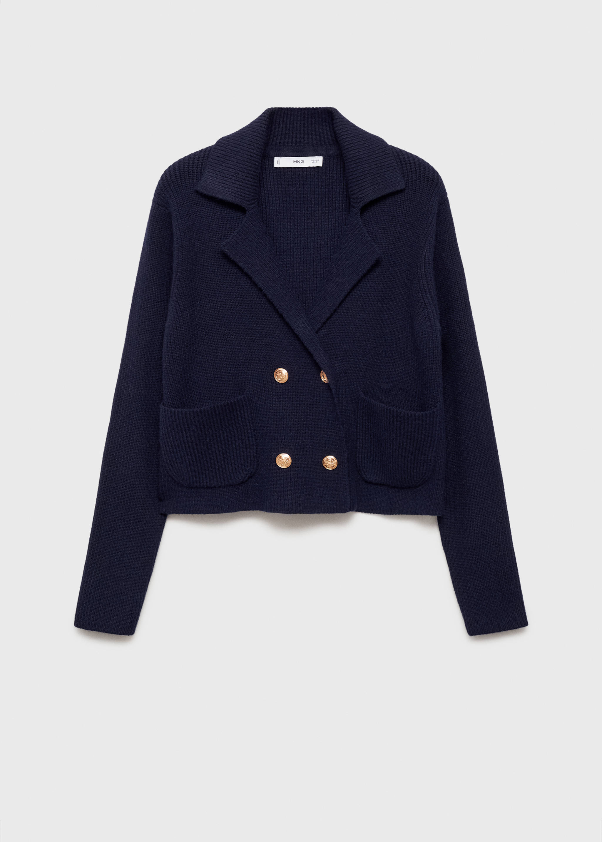 Double-breasted knitted jacket - Article without model