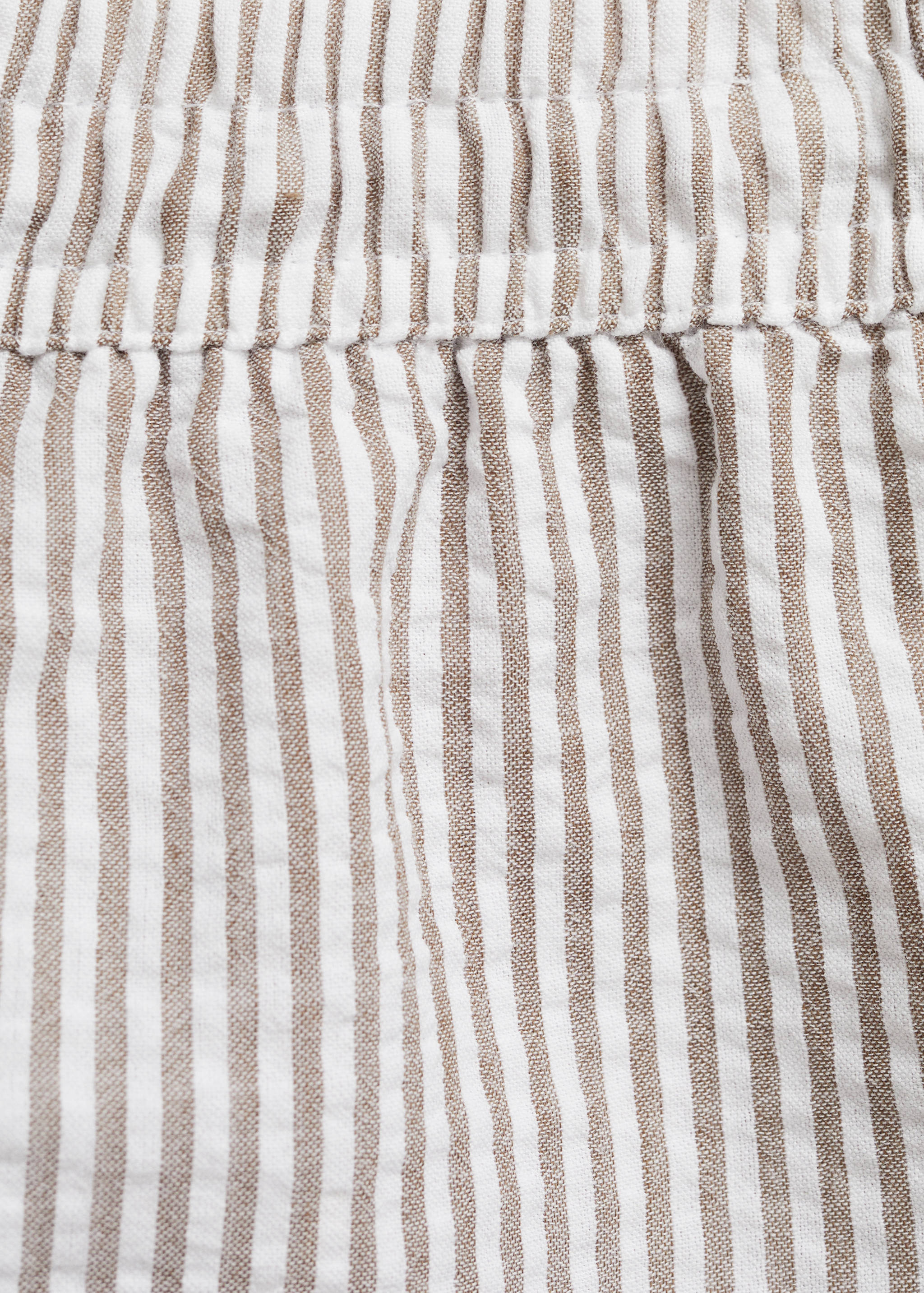 Two-piece striped seersucker pyjama shorts - Details of the article 0