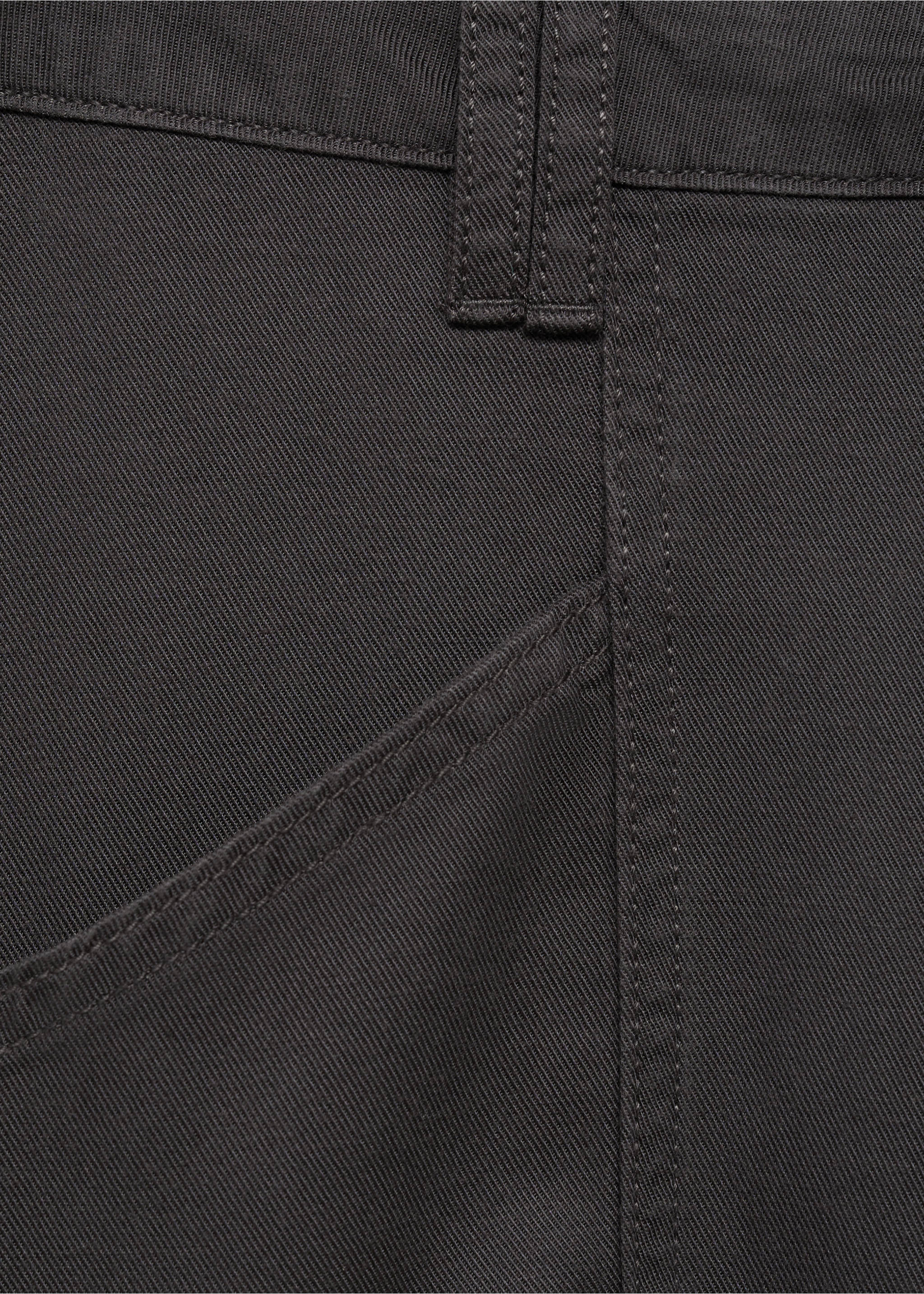 Calças retas - Pormenor do artigo 0, Cinzento-carvão. Ref: 87063276-00.