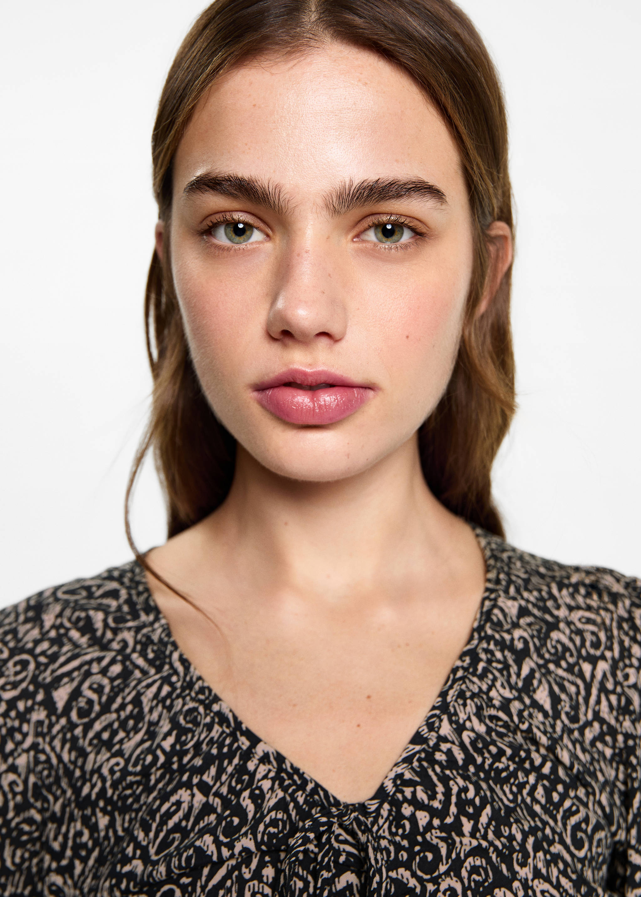 Vestit frunzit estampat - Detall de l'article 1