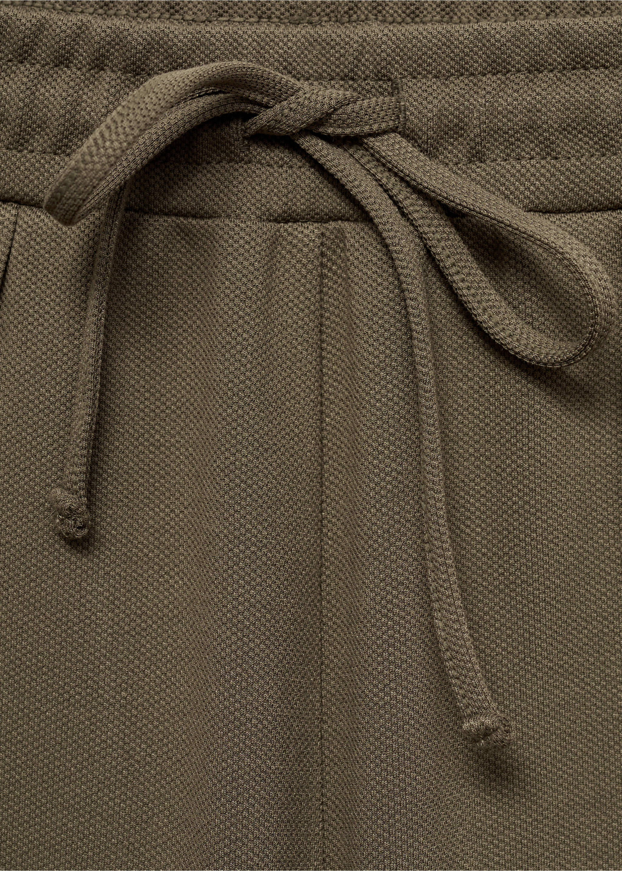 Wide leg jogger trousers - Details of the article 8, Khaki. Ref: 87063280-00.
