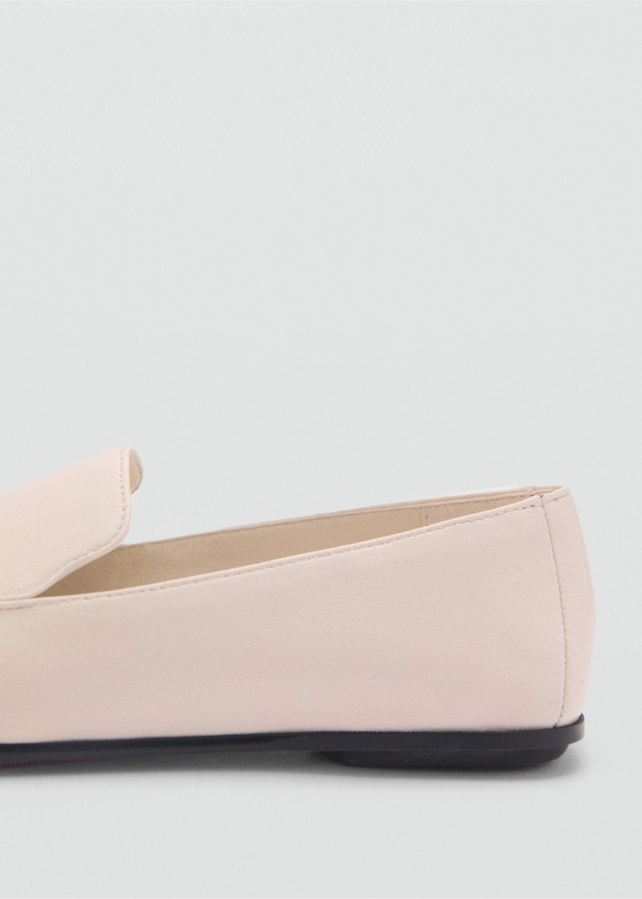 Leather loafers - Details of the article 1, White. Ref: 87063284-00.