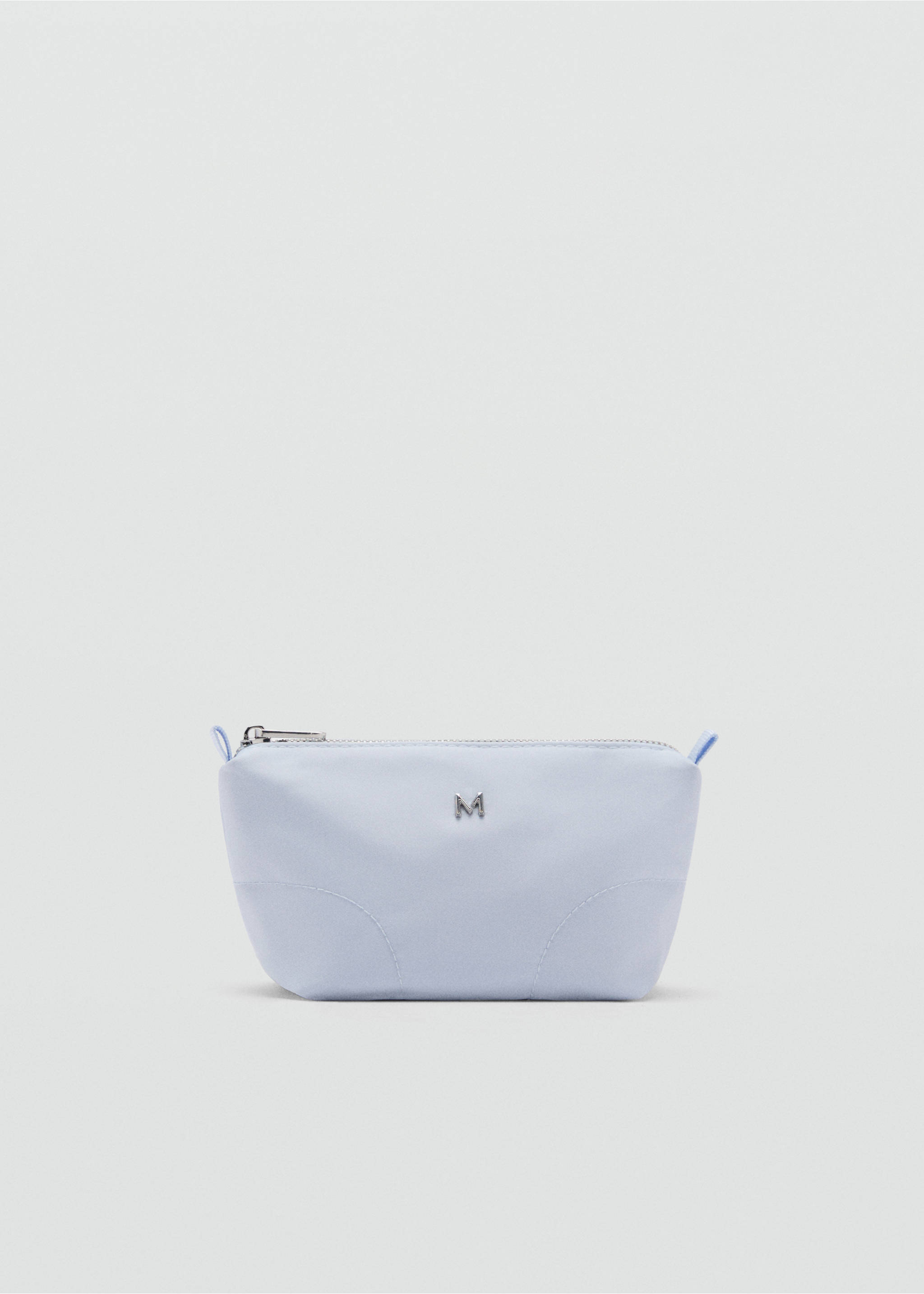 Zipped nylon cosmetics bag - Article without model, Sky Blue. Ref: 87063285-00.