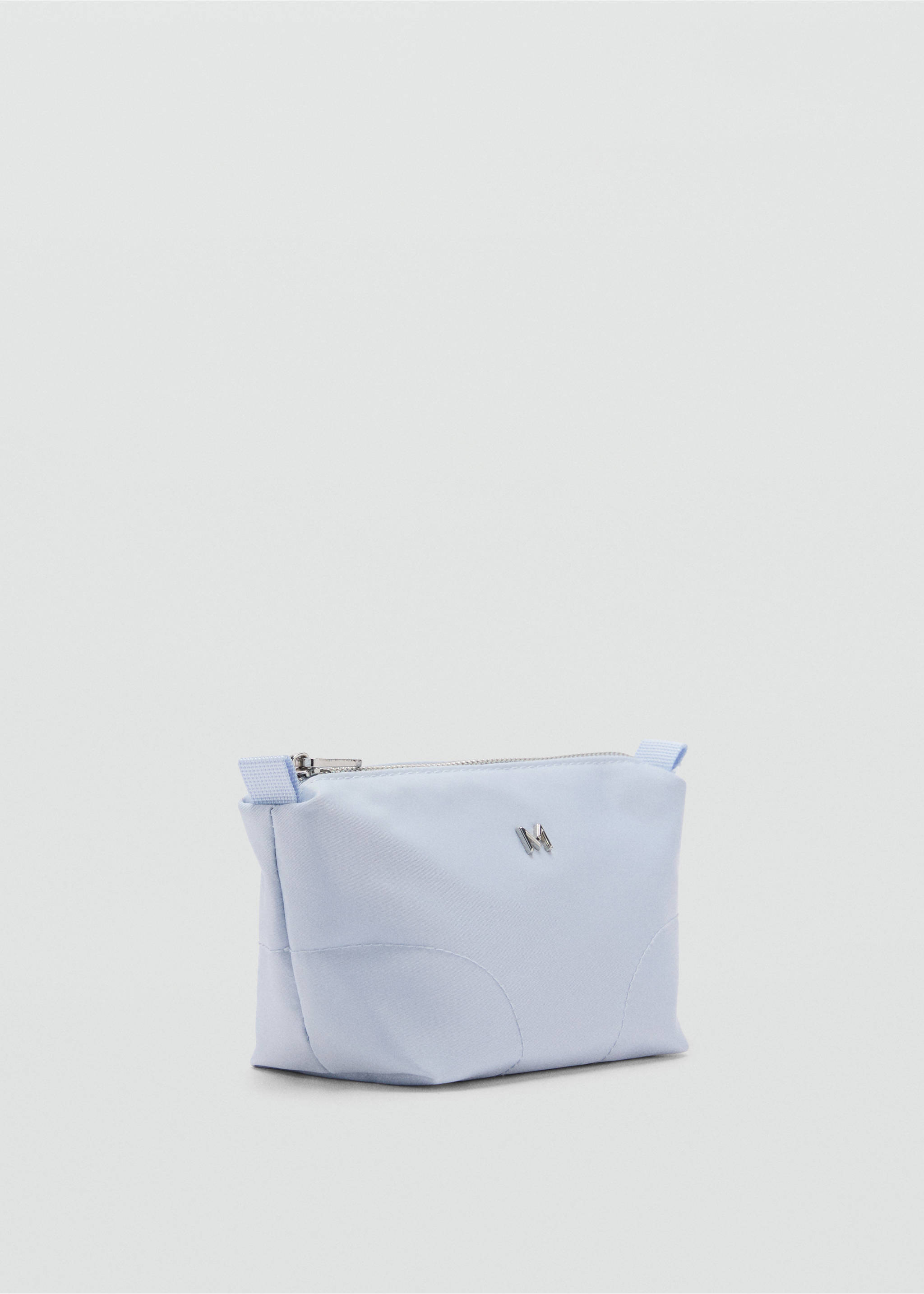 Zipped nylon cosmetics bag - Medium plane, Sky Blue. Ref: 87063285-00.
