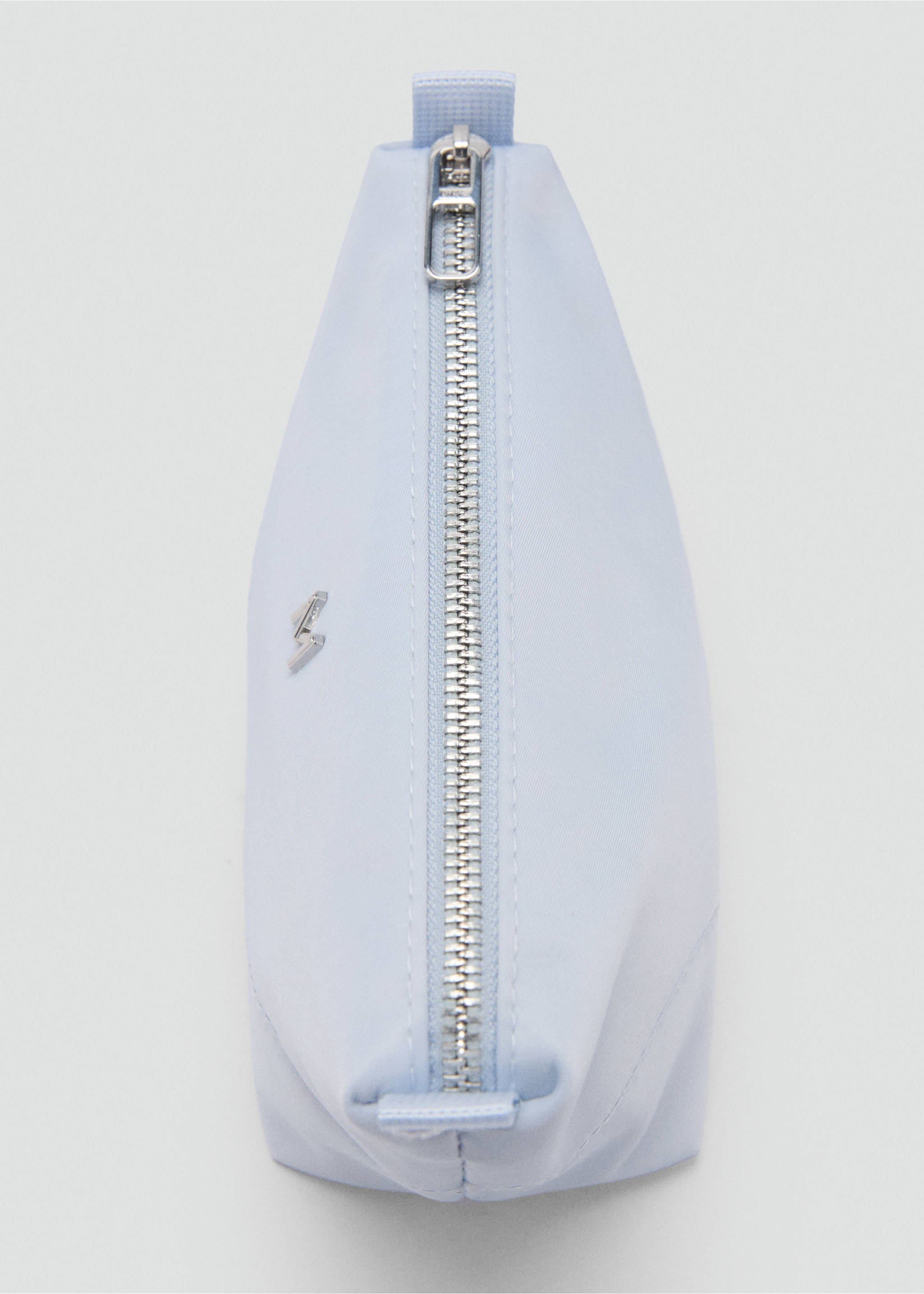 Zipped nylon cosmetics bag - Details of the article 1, Sky Blue. Ref: 87063285-00.