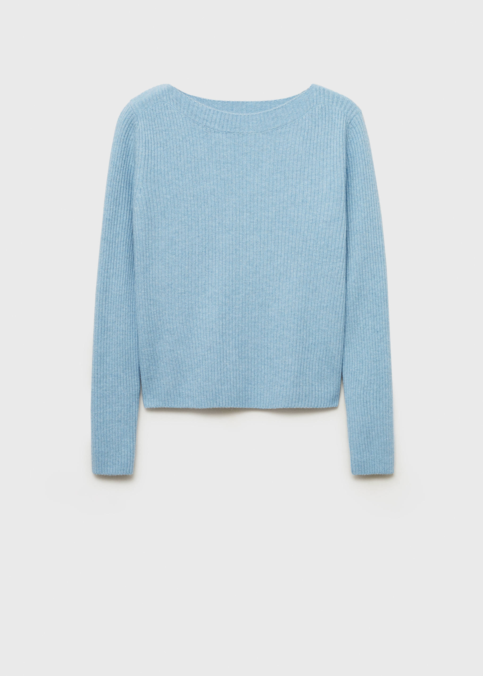 Boat neck ribbed sweater - Article without model