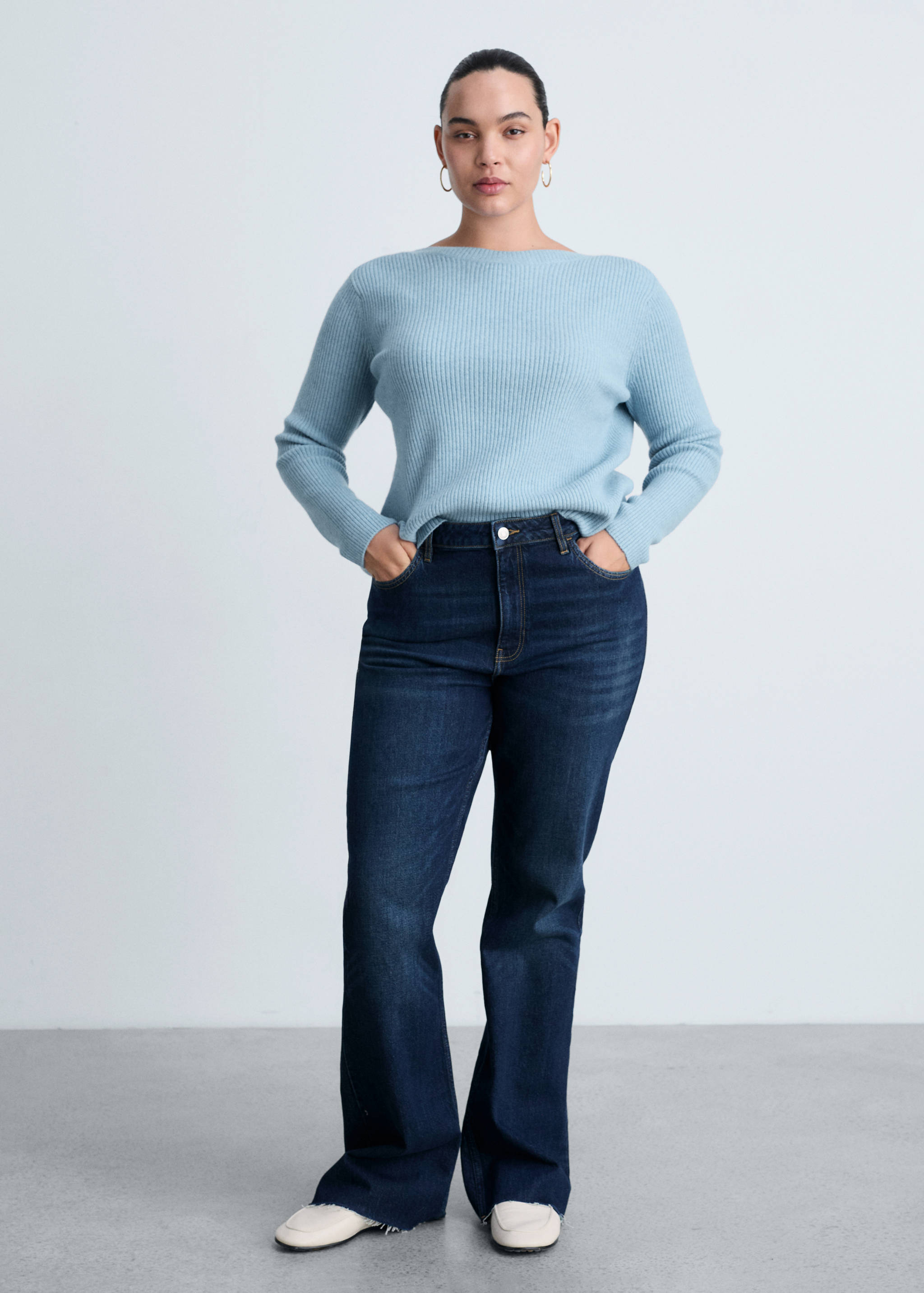 Boat neck ribbed sweater - Details of the article 3