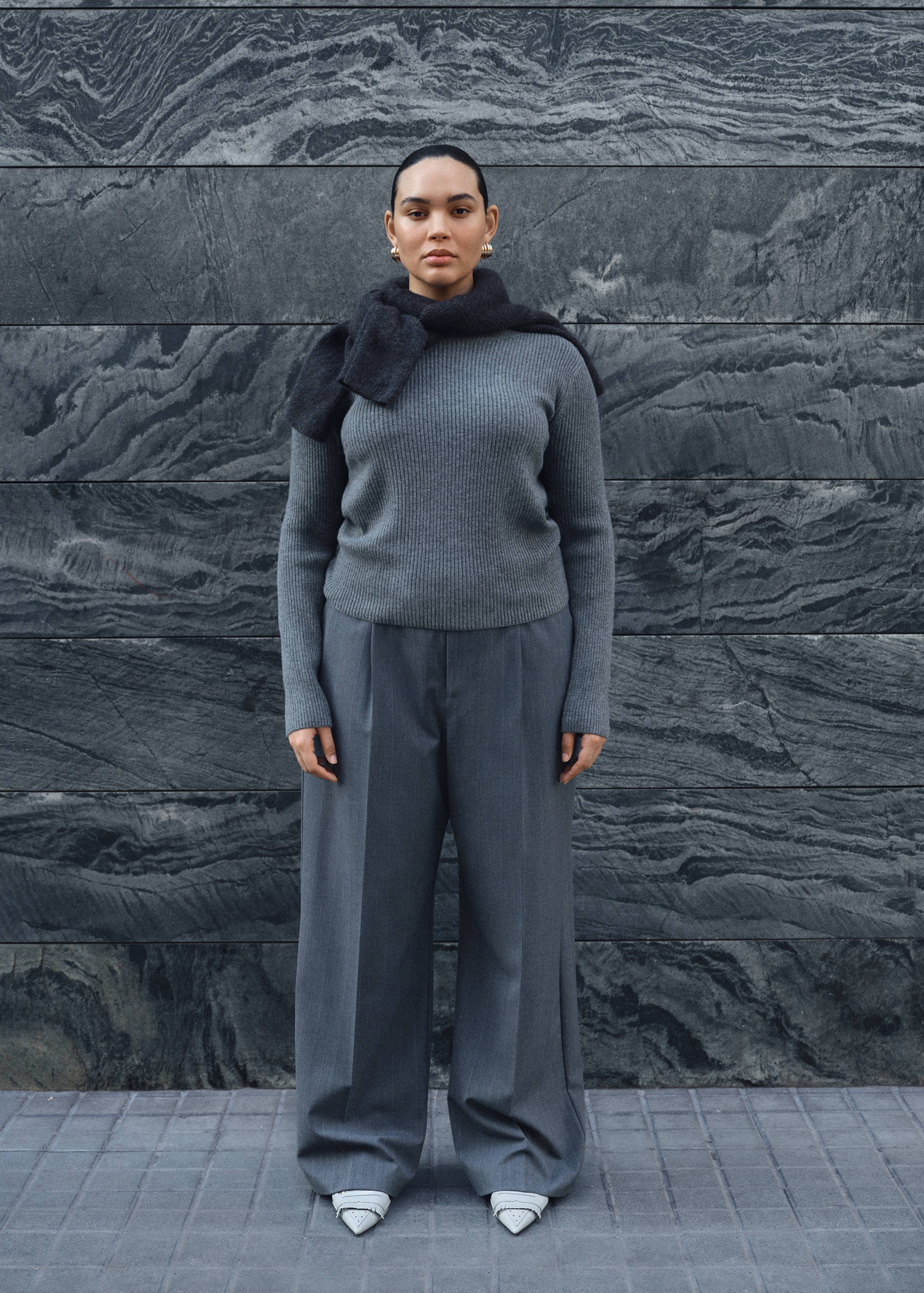 Boat neck ribbed sweater - Details of the article 7