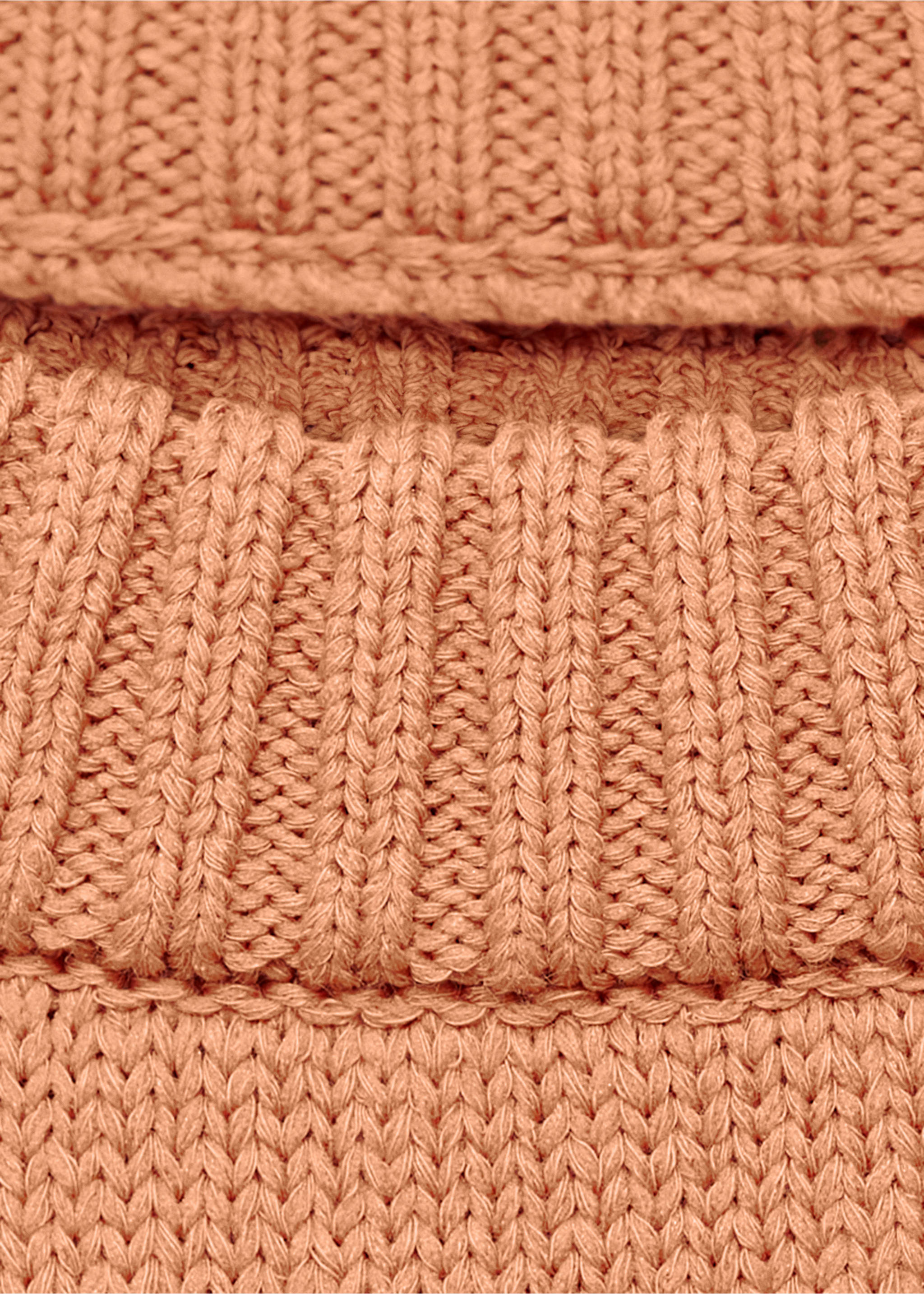 Knitted cotton sweater - Details of the article 8, Pastel Orange. Ref: 87063287-00.