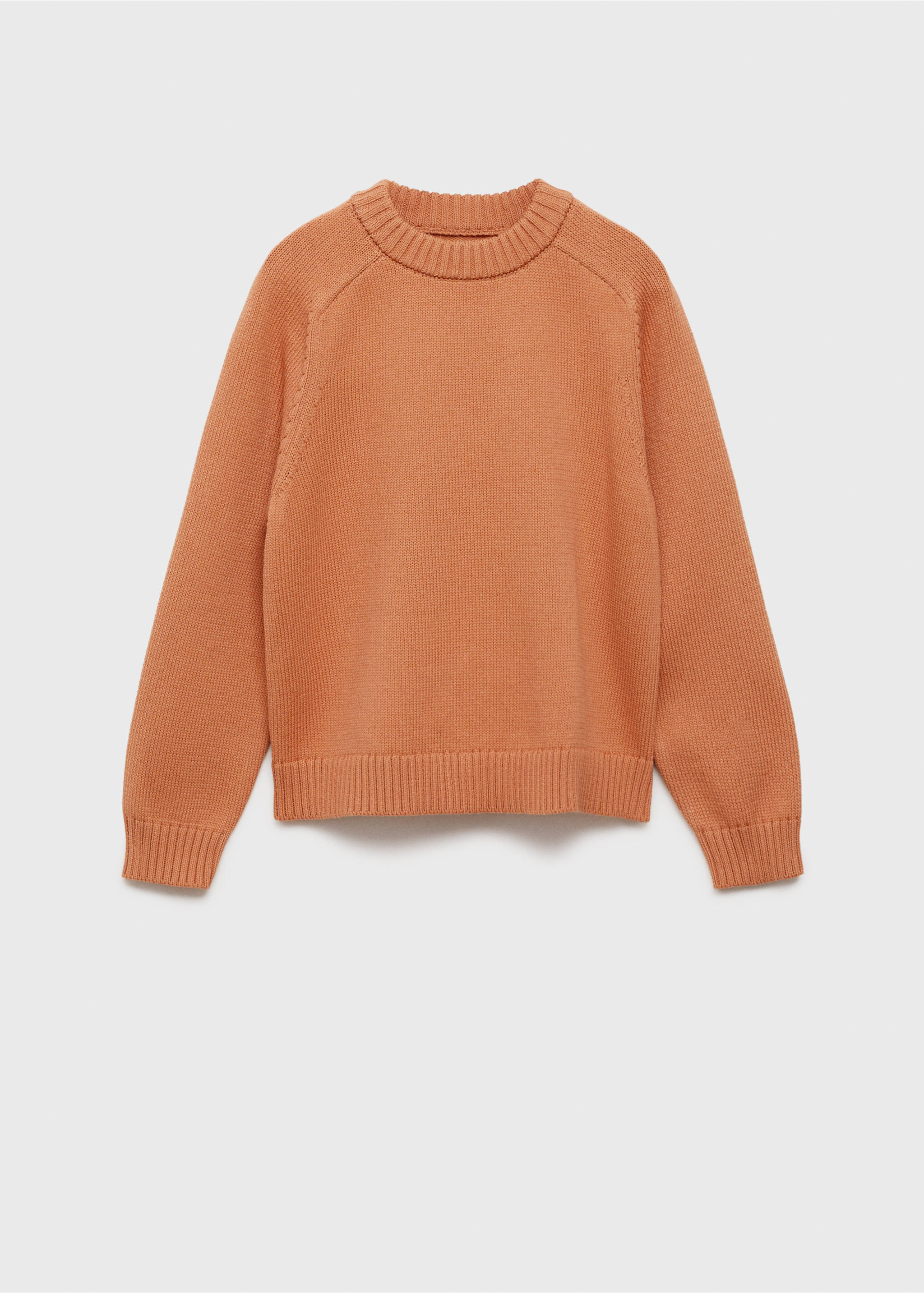 Pull-over maille coton - Article sans modèle, Orange pastel. Ref: 87063287-00.