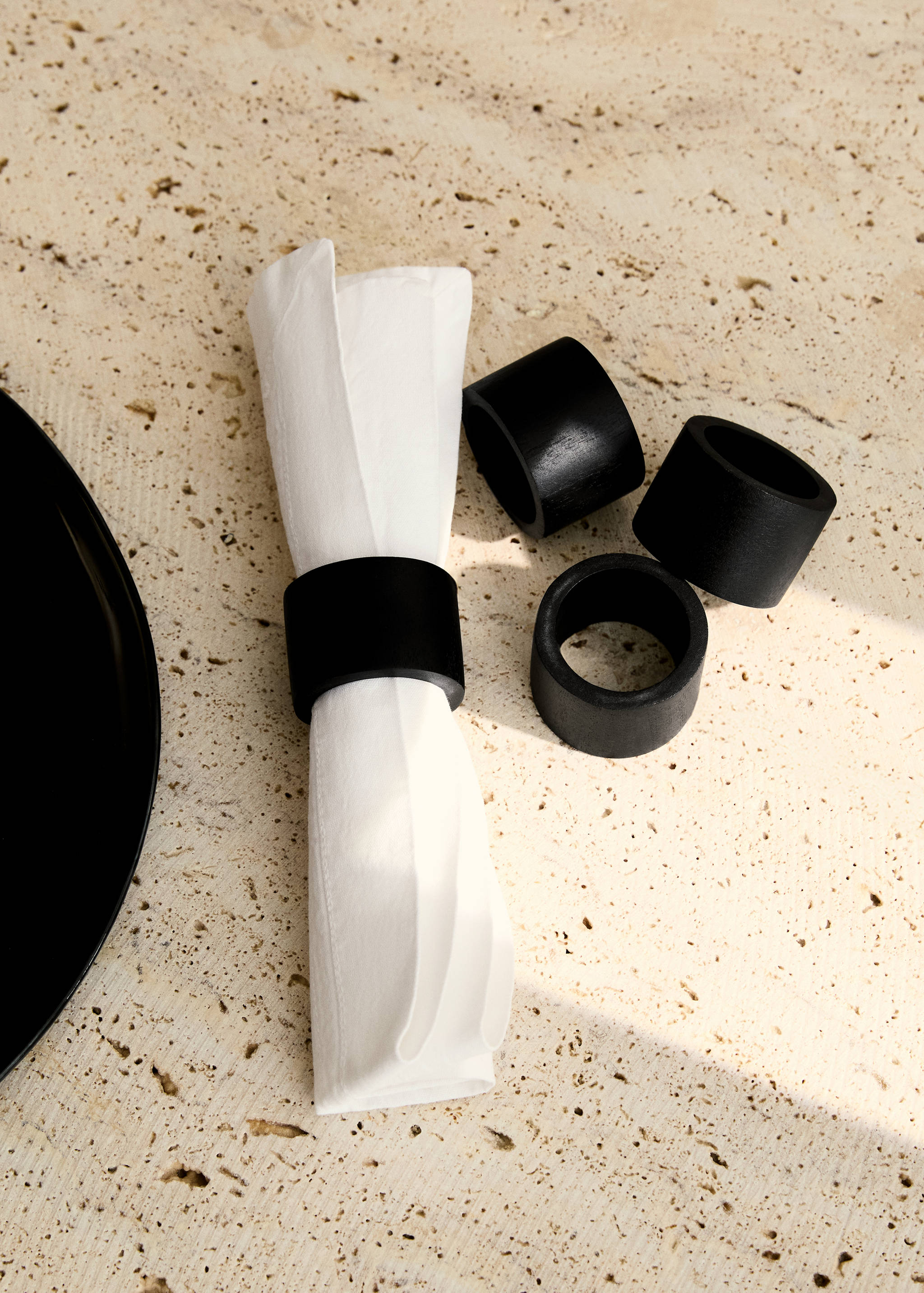Wooden napkin rings - General plane