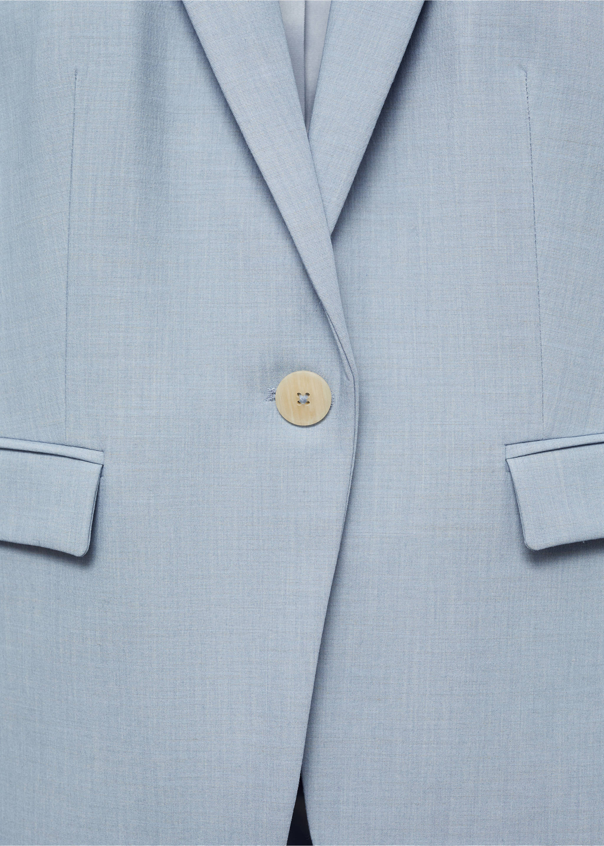 Fitted suit blazer - Details of the article 0, Sky Blue. Ref: 87063292-00.