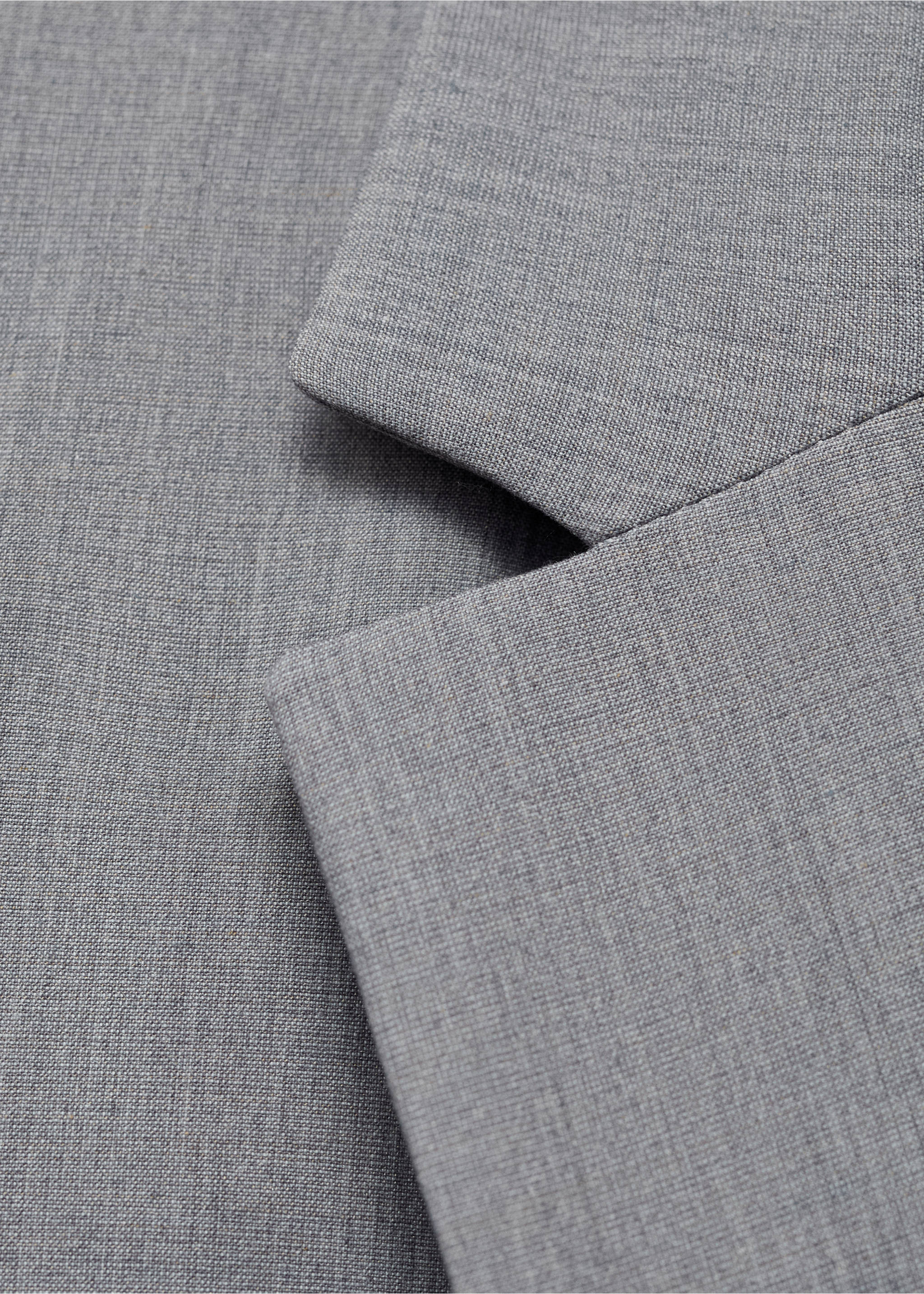 Fitted suit blazer - Details of the article 0, Grey. Ref: 87063292-00.