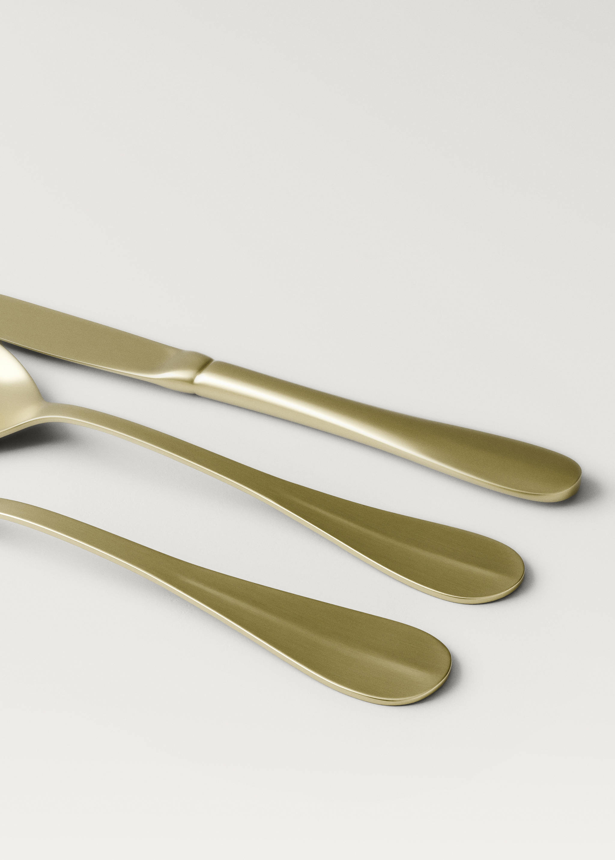 3-piece cutlery set in stainless steel with a gold finish - Details of the article 1