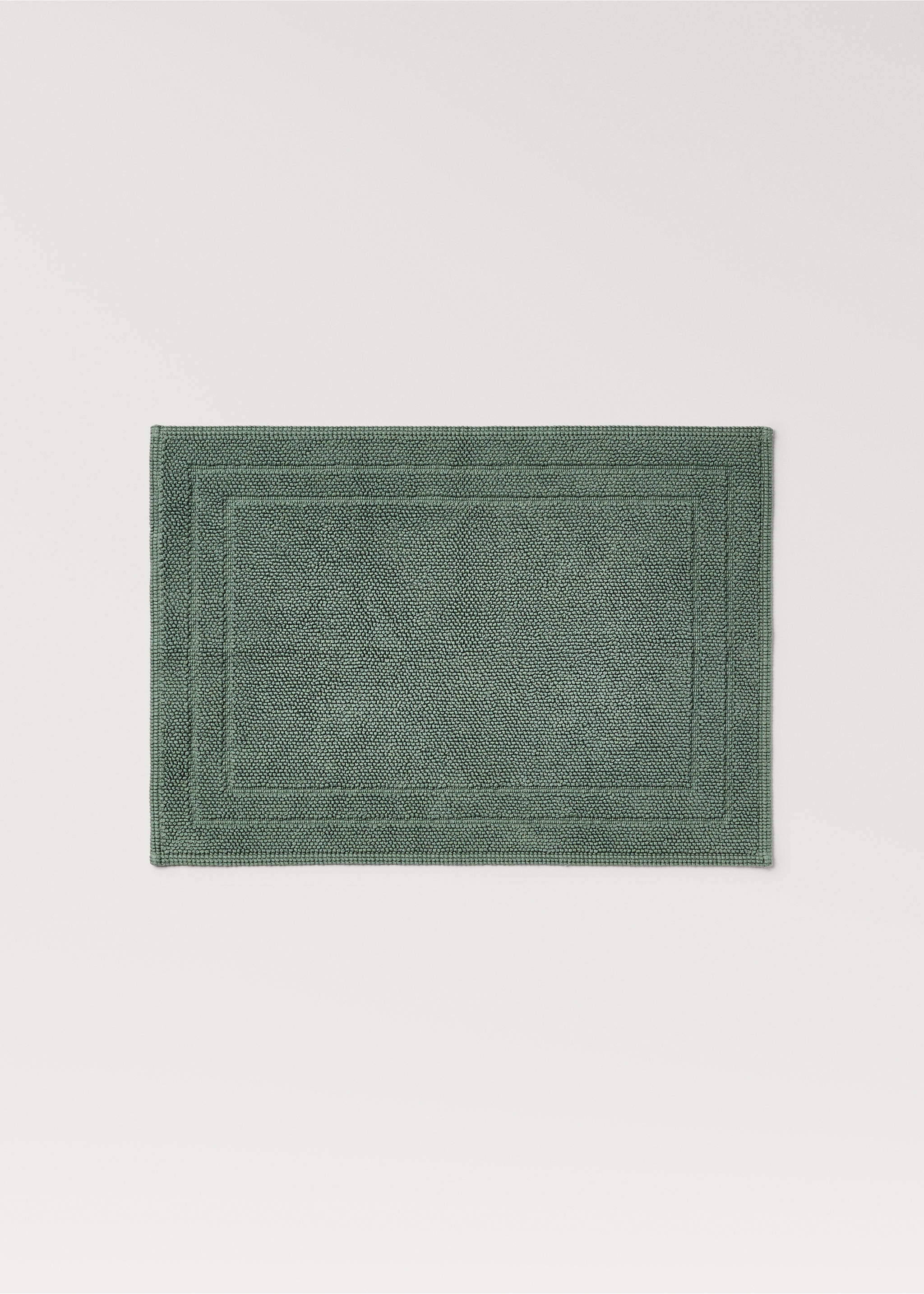 Kinder-Badteppich aus Baumwolle mit Umrandung - Artikel ohne Model, Grün. Ref: 87063306-00.