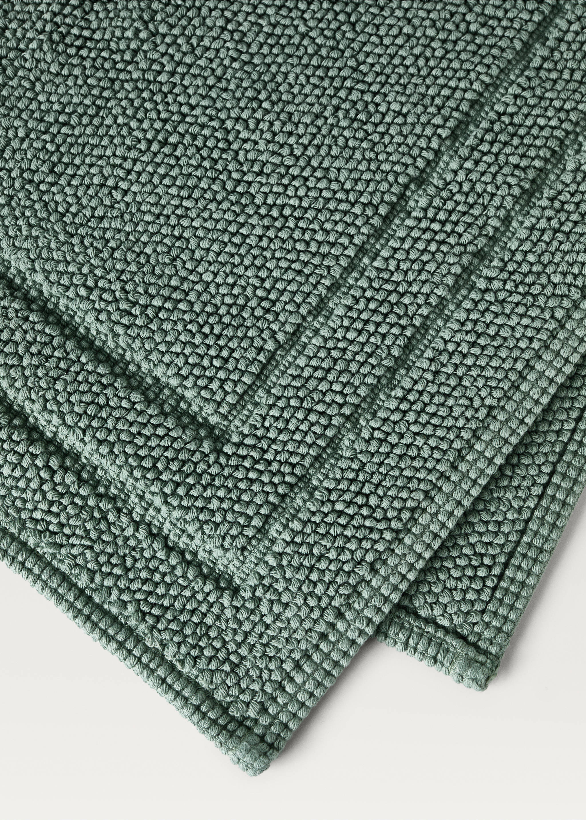 Kinder-Badteppich aus Baumwolle mit Umrandung - Detail des Artikels 1, Grün. Ref: 87063306-00.