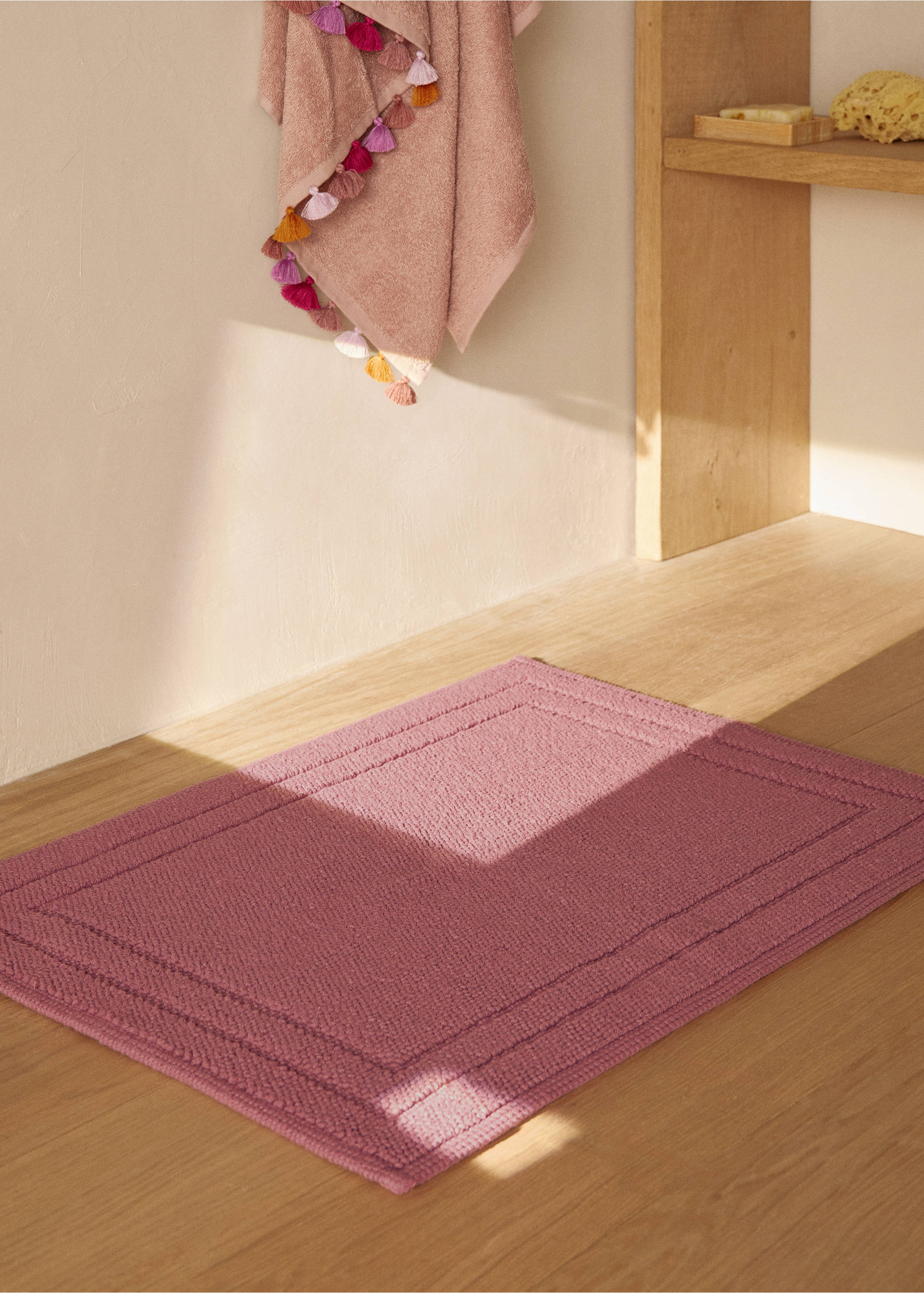 Children’s bath mat cotton frame - General plane, Pink. Ref: 87063306-00.