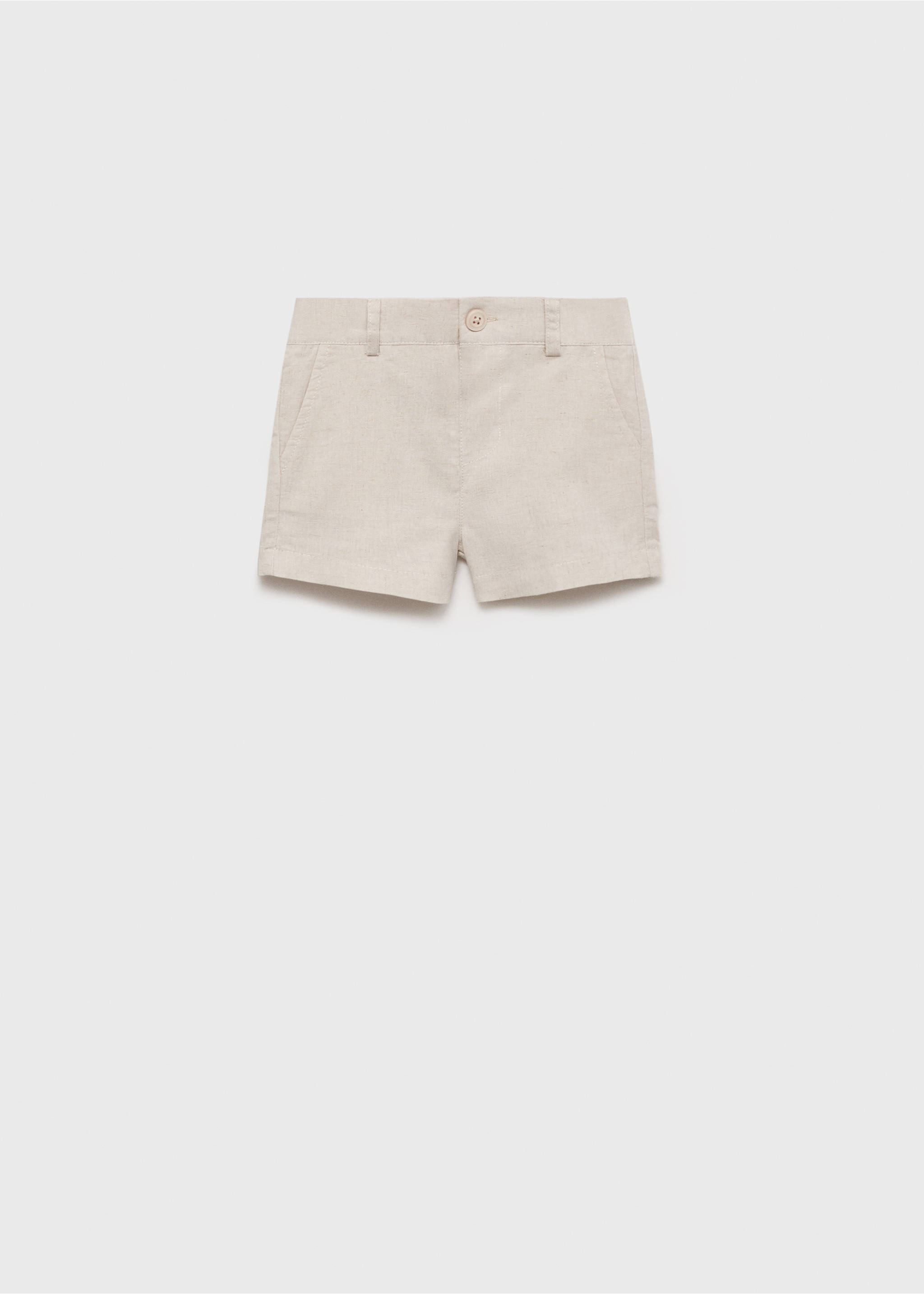 Bermudashorts aus Leinen-Mix - Artikel ohne Model, Sandfarben. Ref: 87063634-00.
