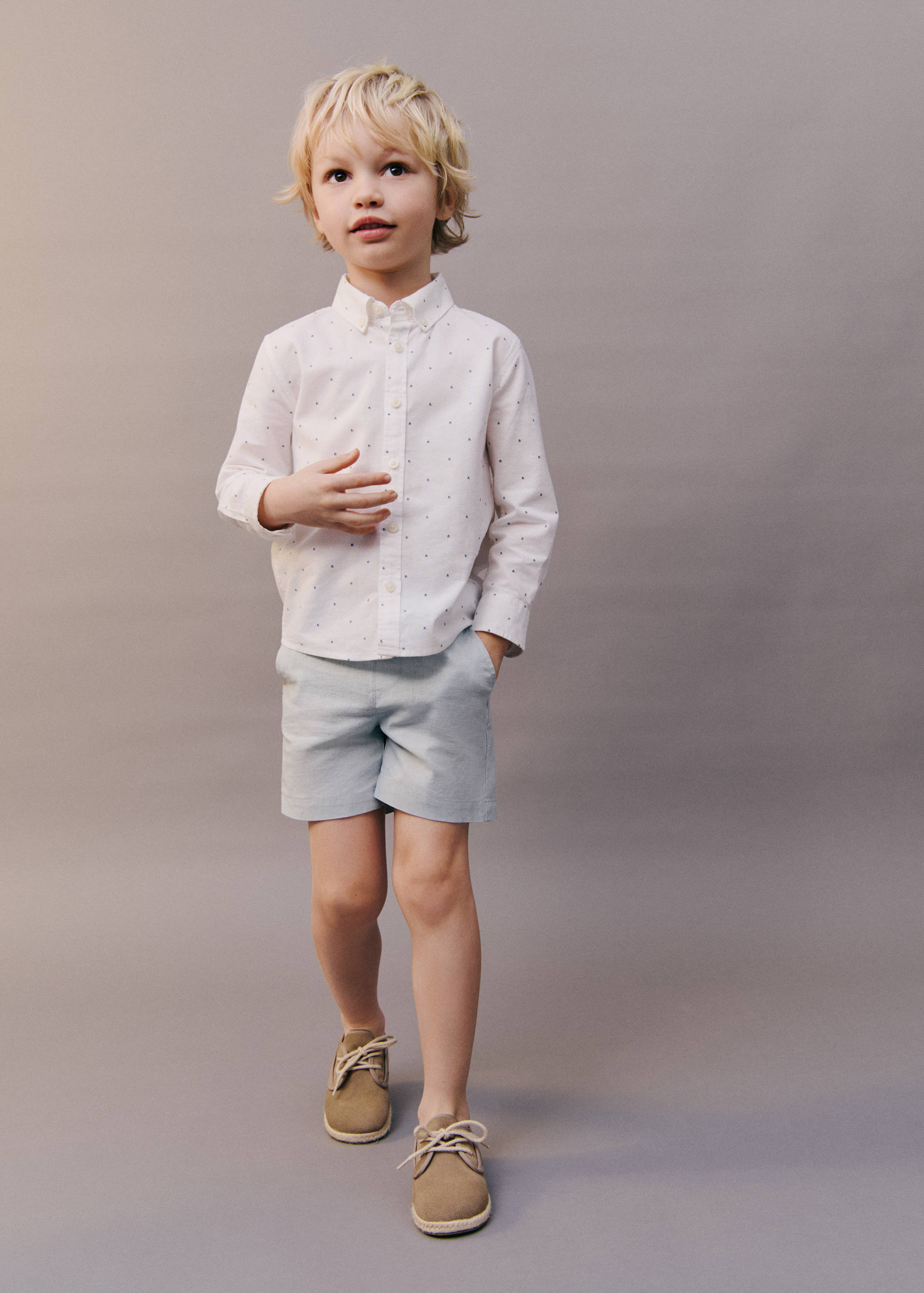 Linen-blend Bermuda shorts - Details of the article 5