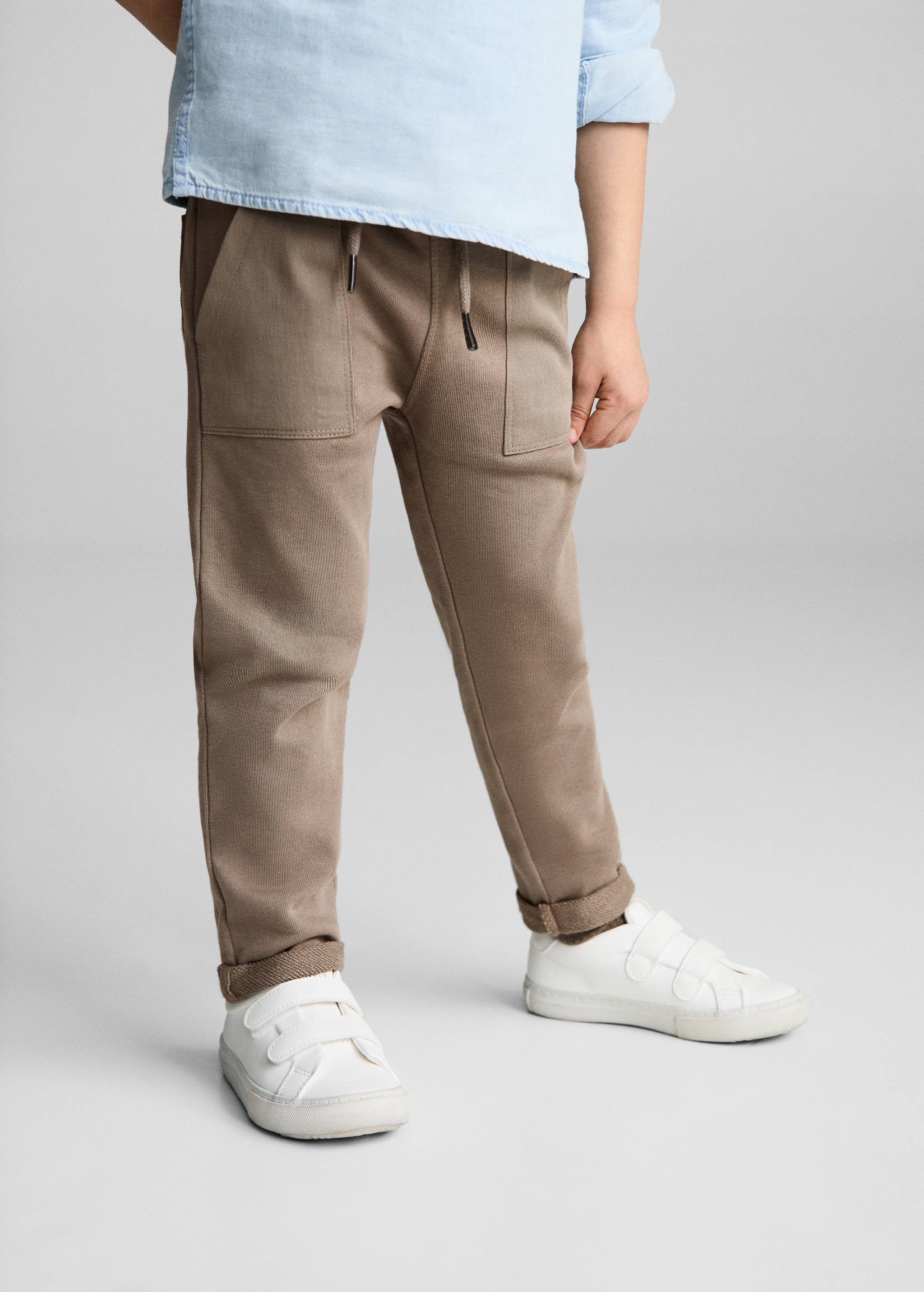 Cotton jogger-style trousers - Medium plane